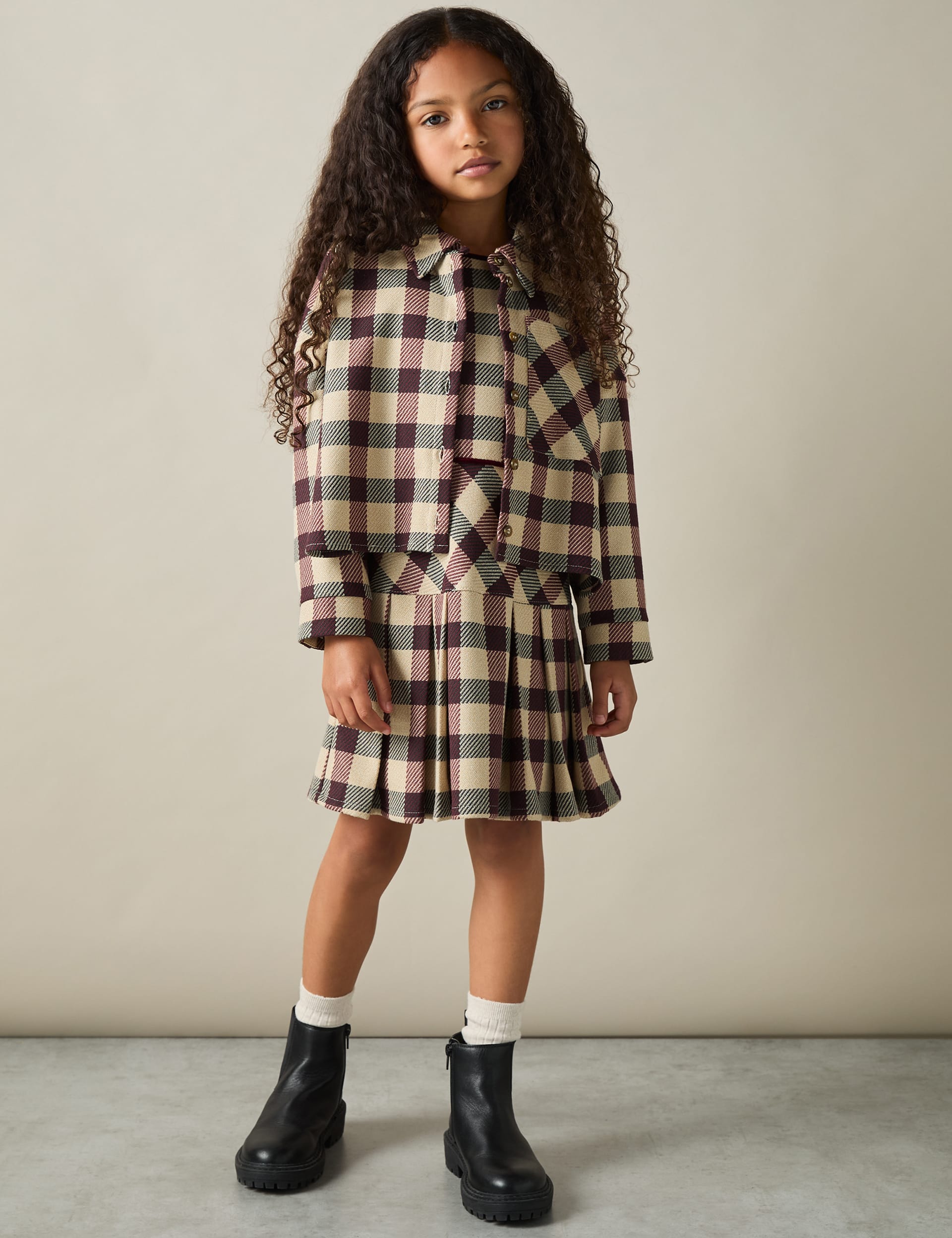 Reiss Girls Checked Shirt (4-14 Yrs) - 13-14 - Red, Red