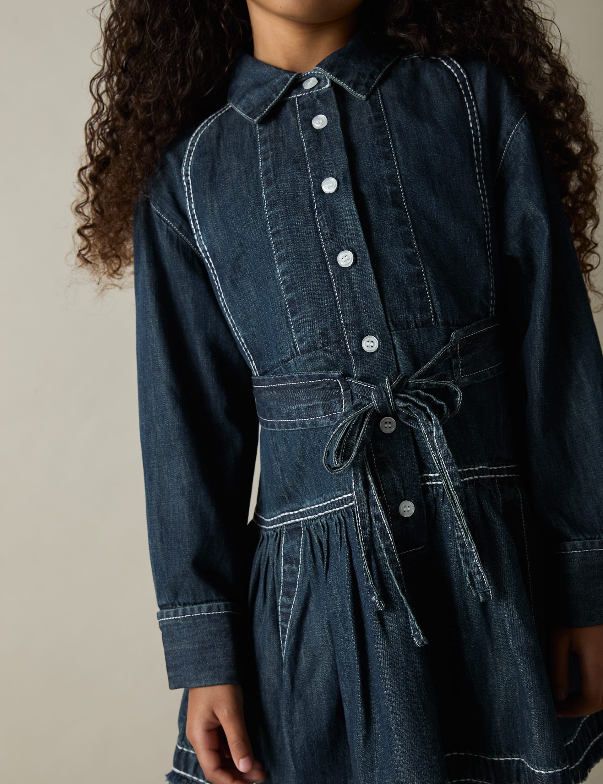 Reiss Girls Denim Dress (4-14 Yrs) - 13-14 - Blue, Blue