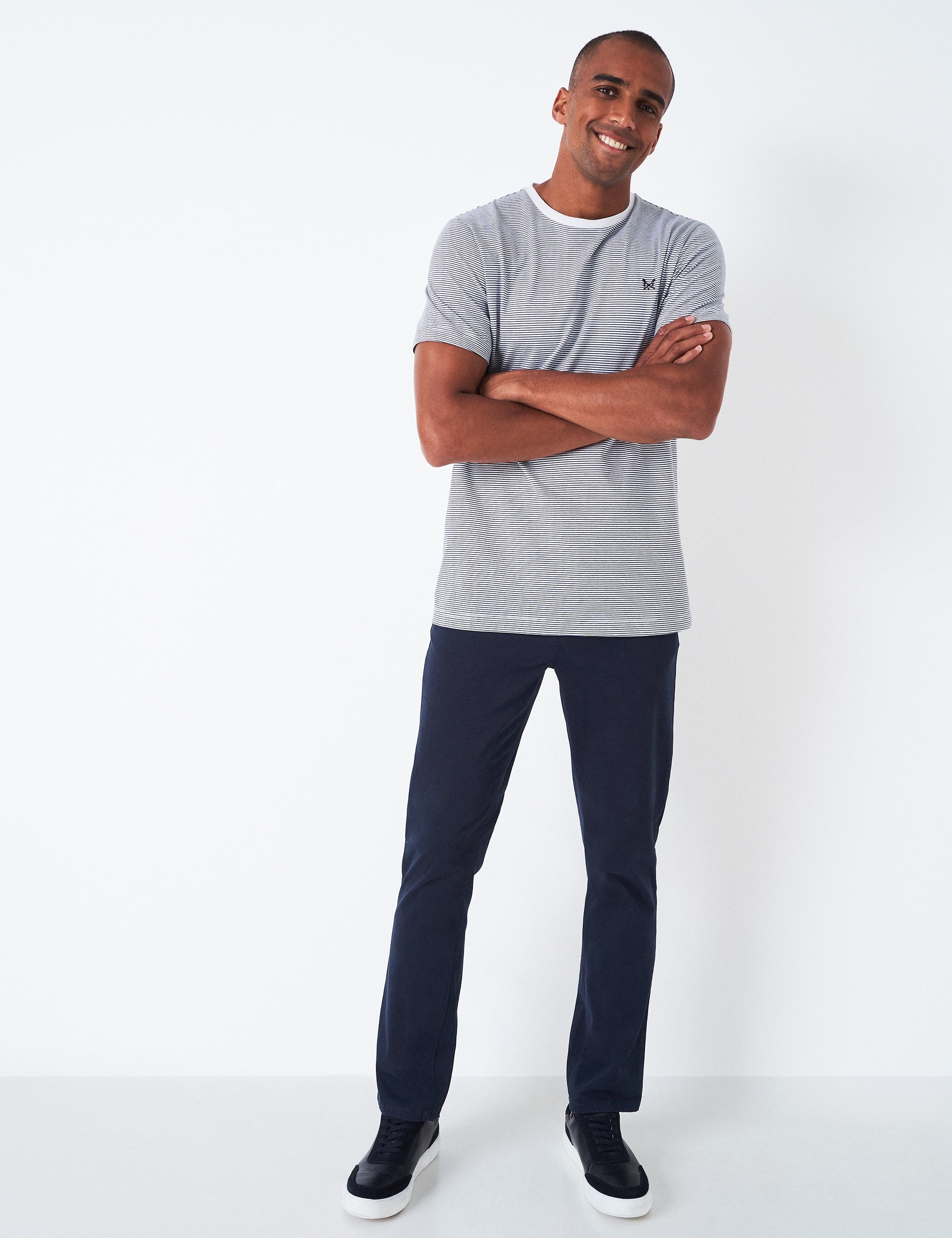 Crew Clothing Men's Straight Fit Chinos - 34SHT - Dark Navy, Dark Navy