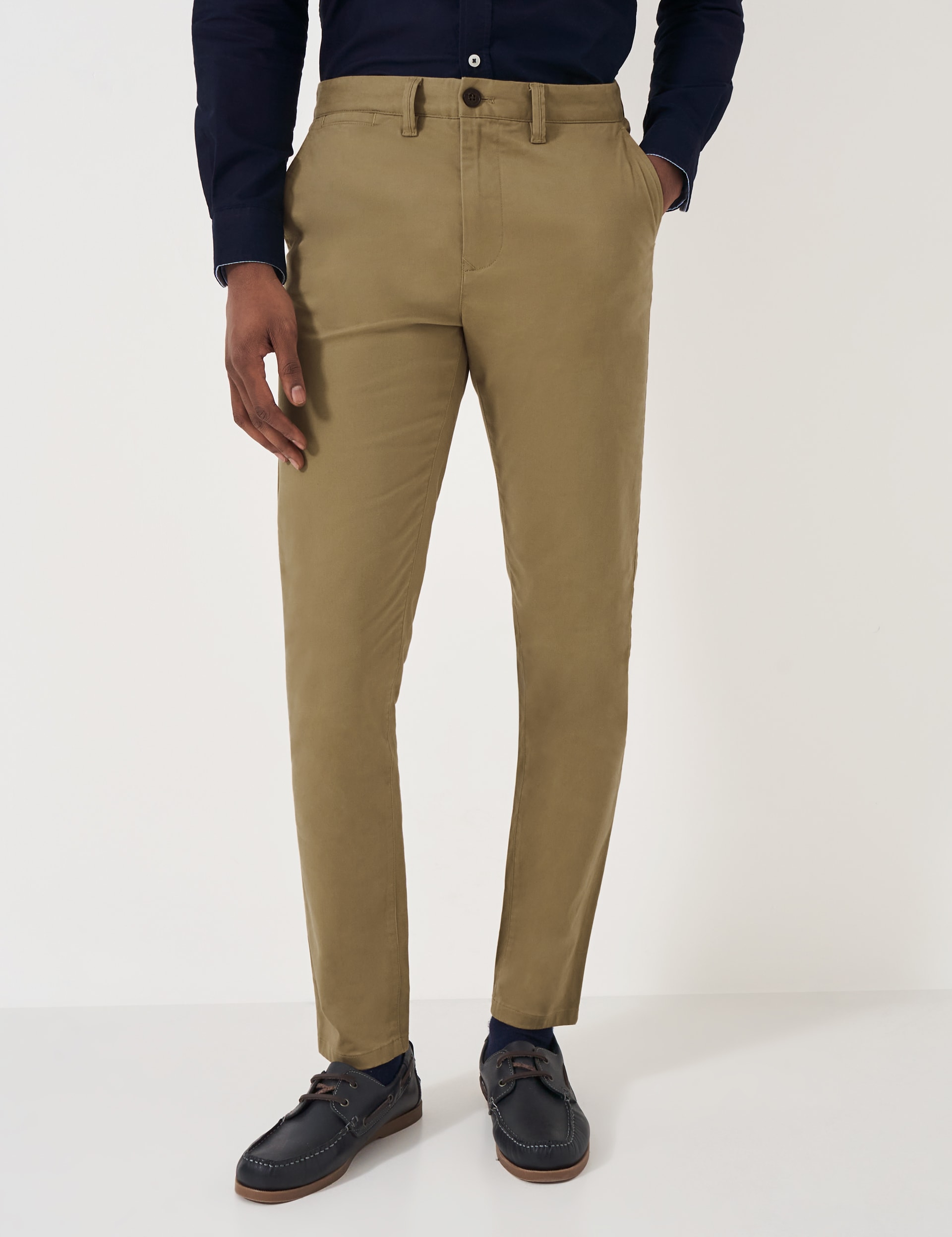 Crew Clothing Men's Slim Fit Chinos - 36REG - Tan, Tan,Dark Navy