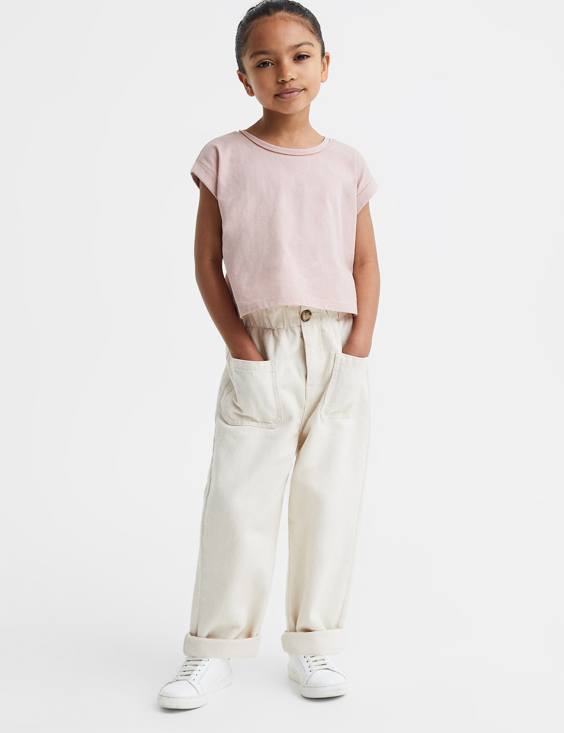 Reiss Girls Pure Cotton T-Shirt (4-14 Yrs) - 10-11 - Pink, Pink,Navy,Tan