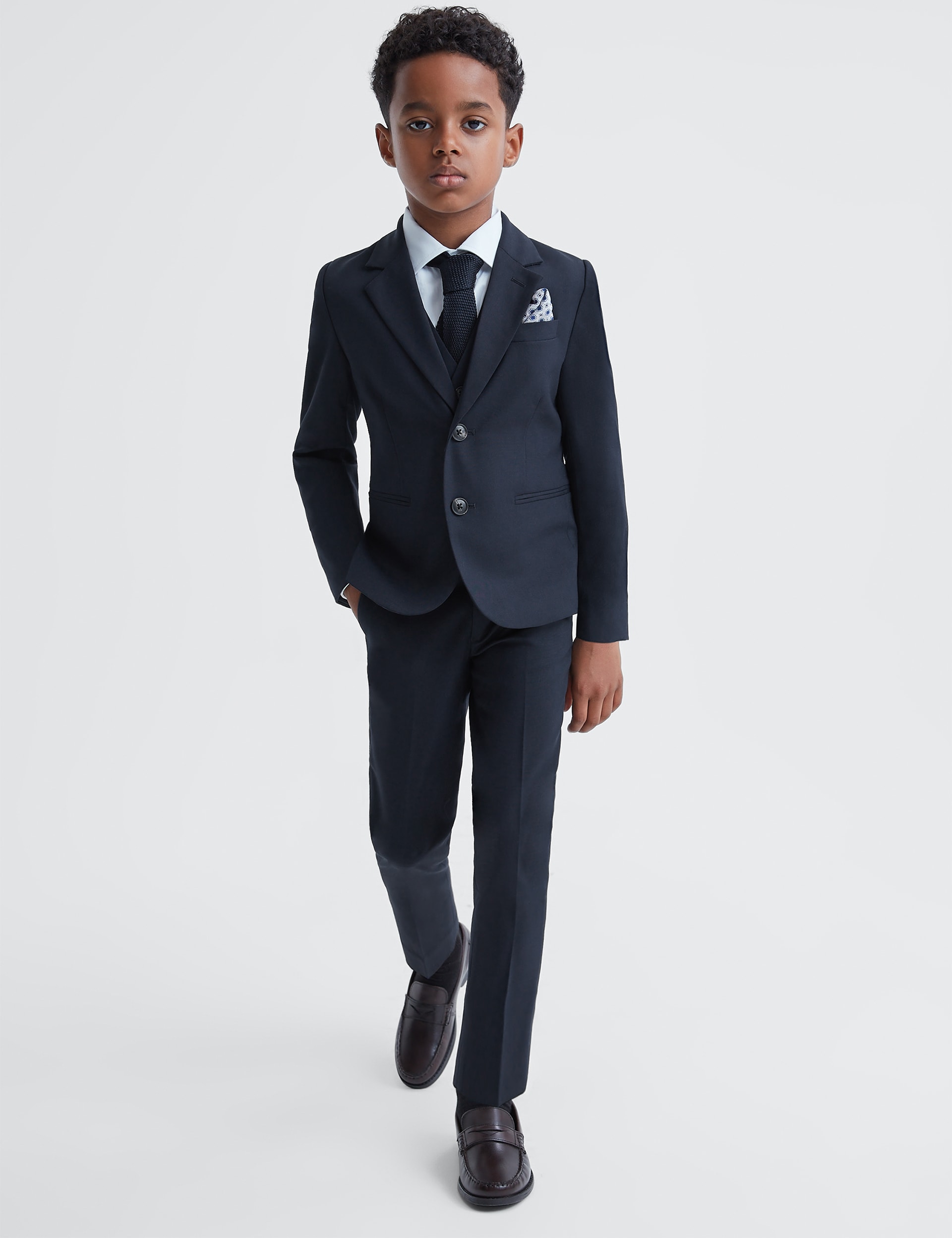 Reiss Boys Wool Blend Blazer (3-14 Yrs) - 4-5 Y - Dark Blue, Dark Blue