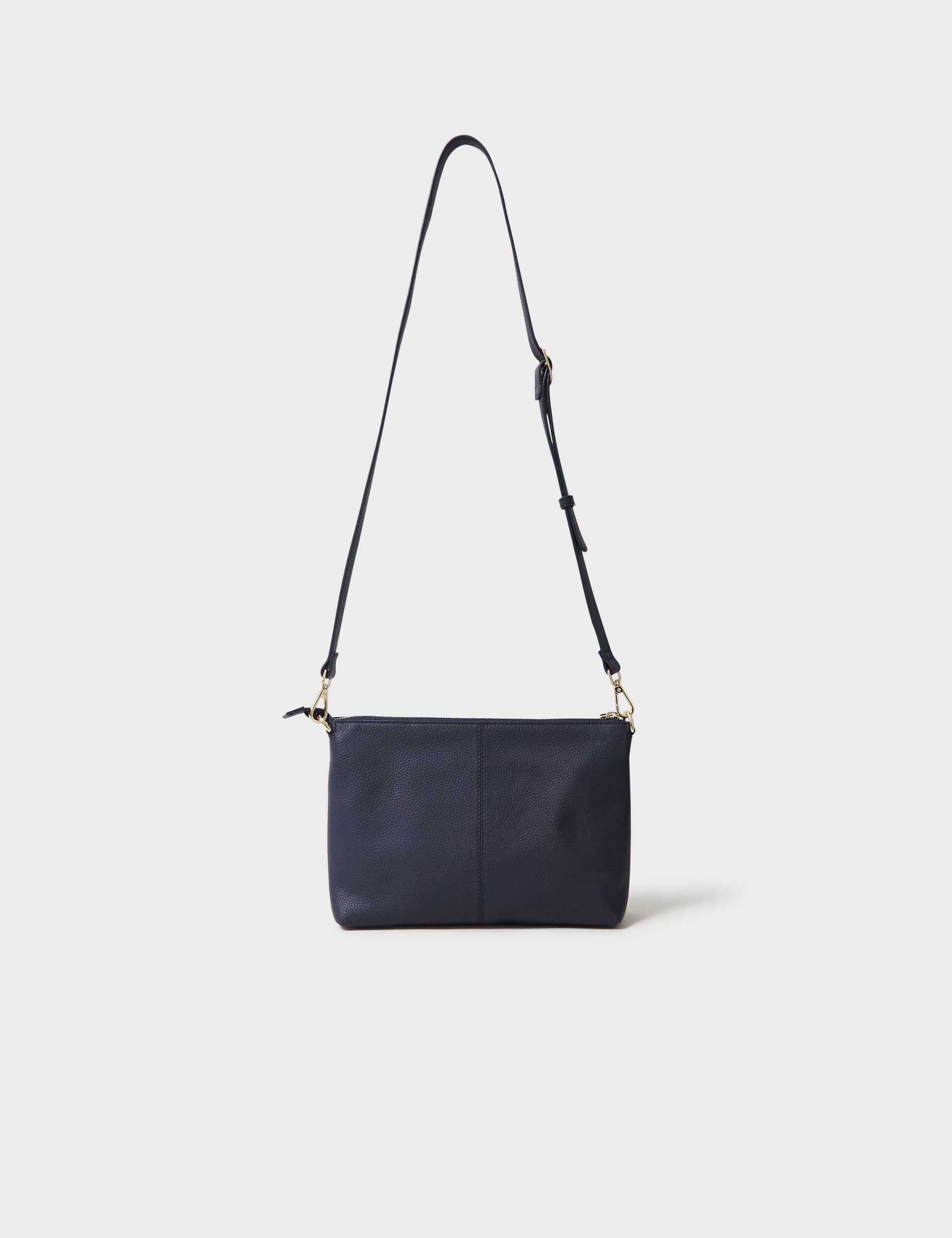 Crew Clothing Women's Leather Cross Body Bag - Navy, Navy