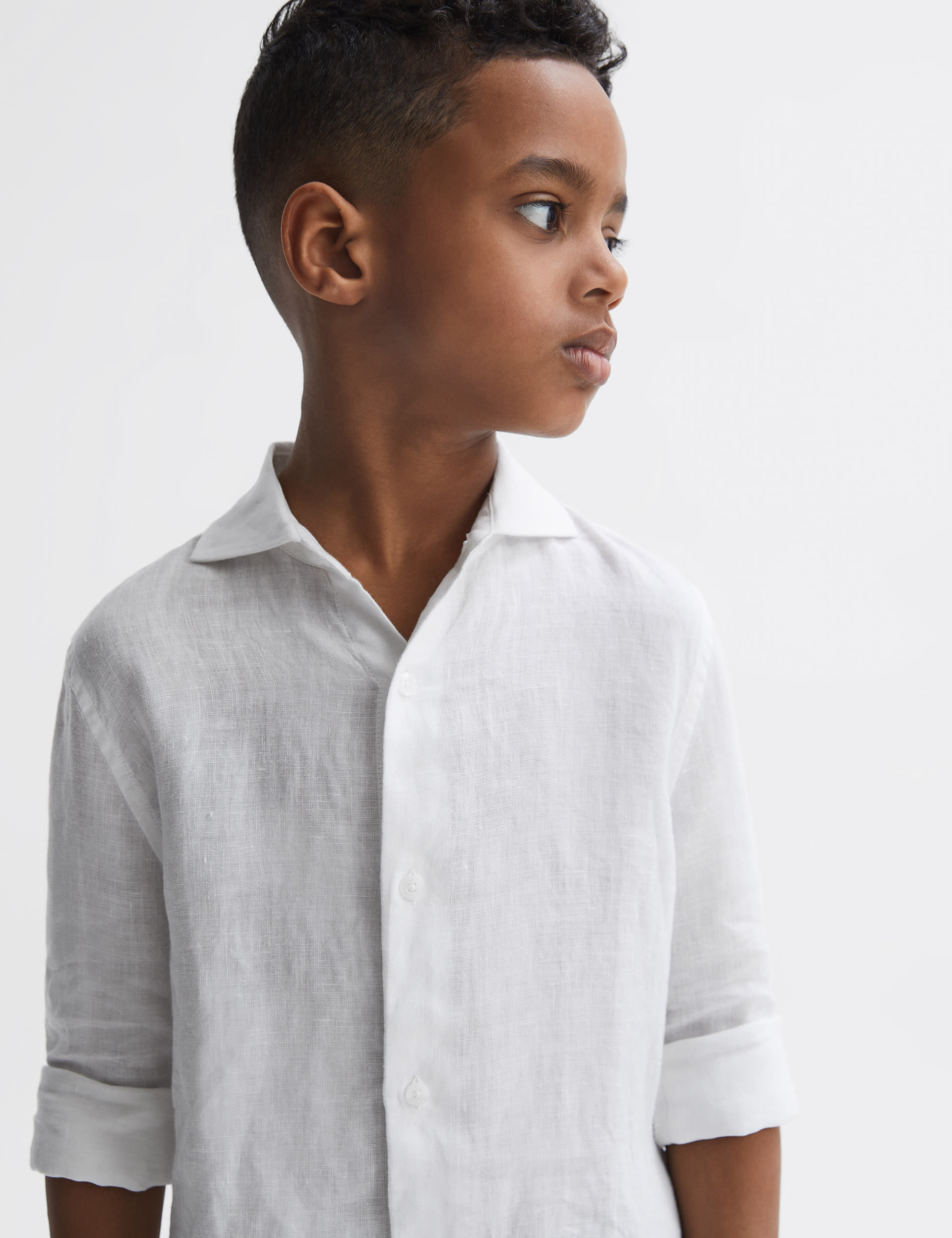 Reiss Boys Pure Linen Shirt (3-14 Yrs) - 5-6 Y - White, White