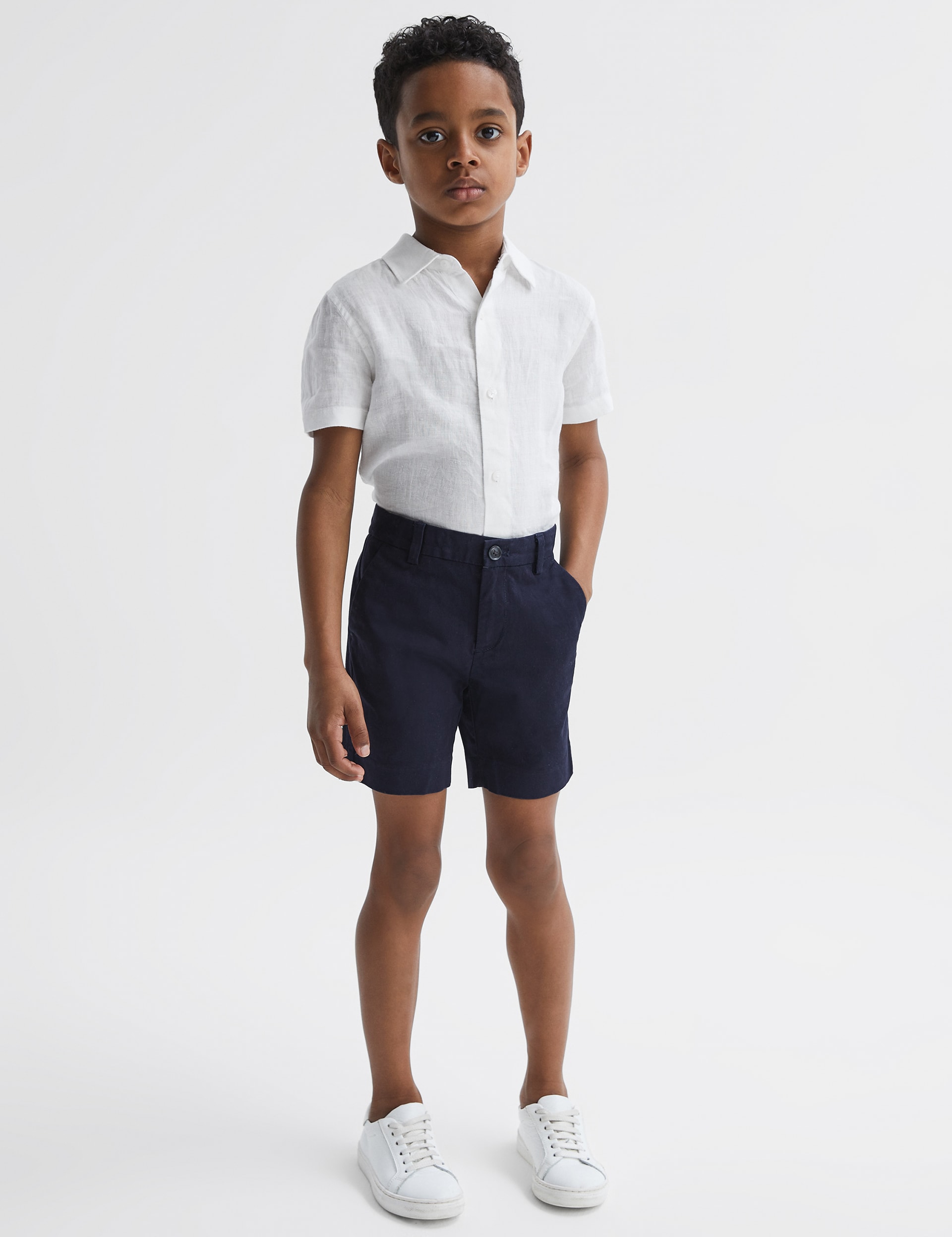 Reiss Boys Pure Linen Shirt (3-14 Yrs) - 4-5 Y - White, White