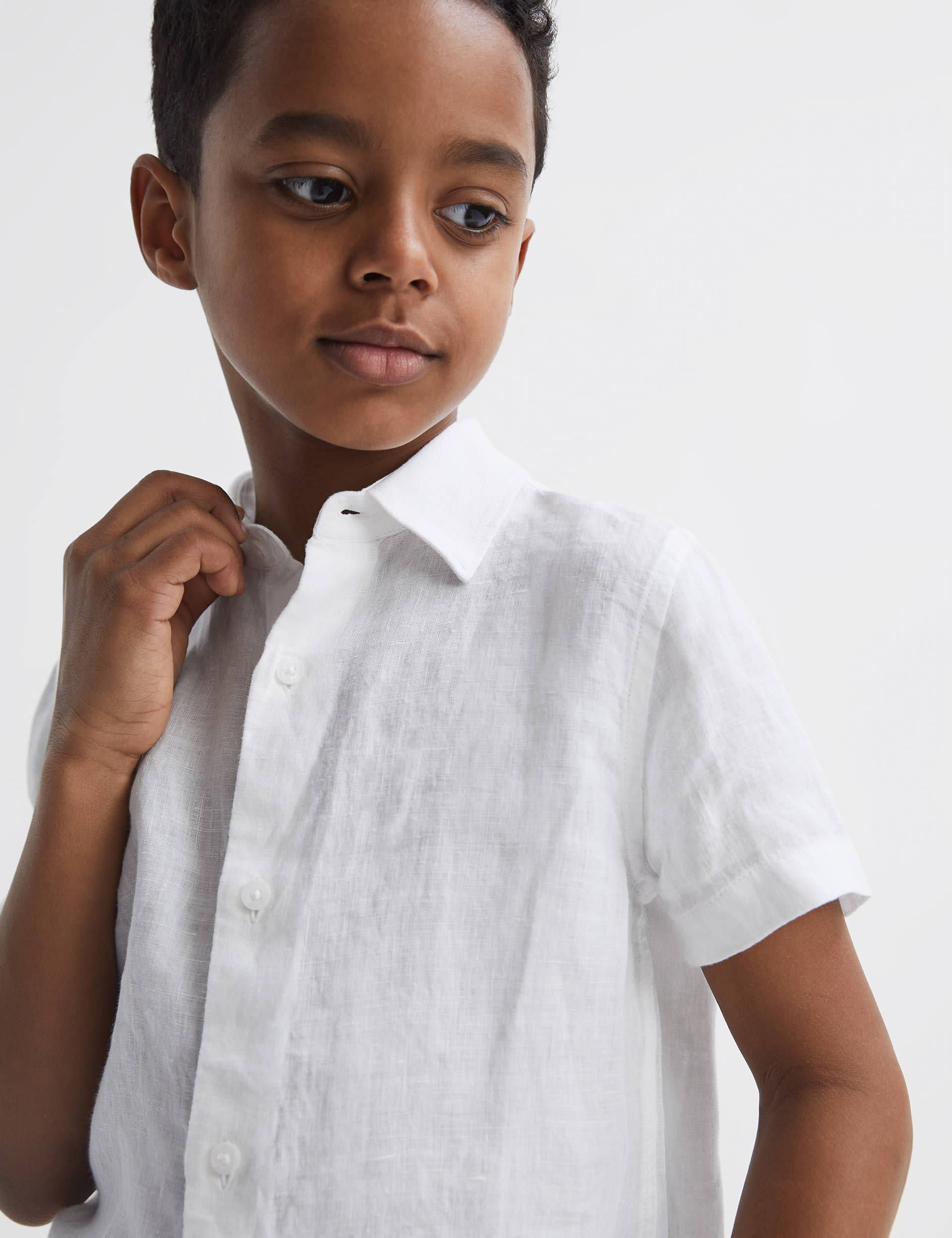 Reiss Boys Pure Linen Shirt (3-14 Yrs) - 4-5 Y - White, White