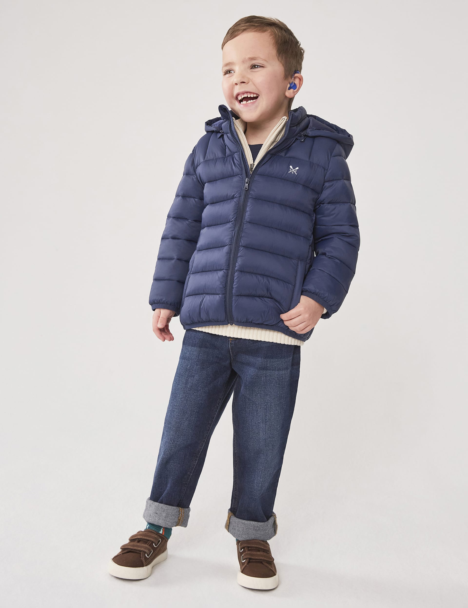 Crew Clothing Boys Lightweight Padded Hooded Jacket (3-12 Yrs) - 3-4 Y - Navy, Navy