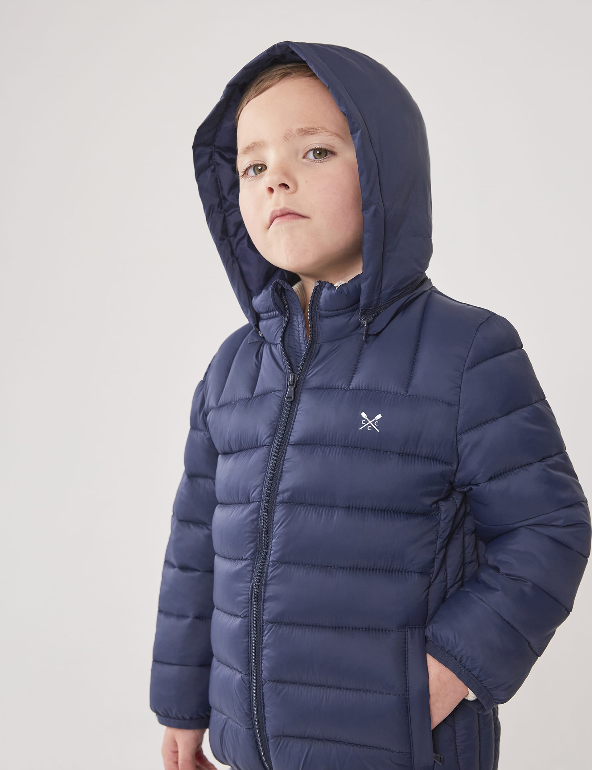 Crew Clothing Boys Lightweight Padded Hooded Jacket (3-12 Yrs) - 3-4 Y - Navy, Navy