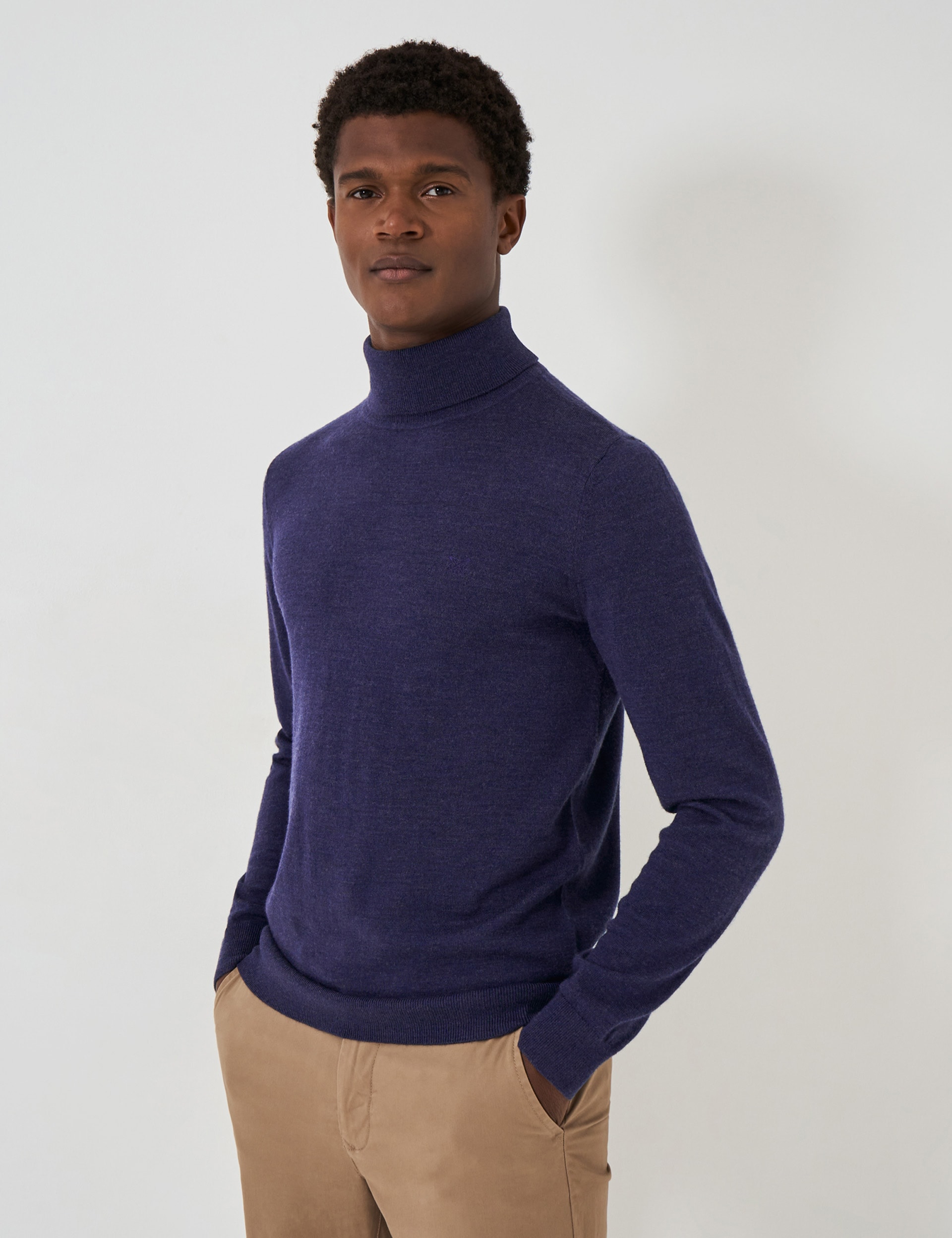 Crew Clothing Men's Cotton Crew Neck Jumper - Navy, Grey,Navy