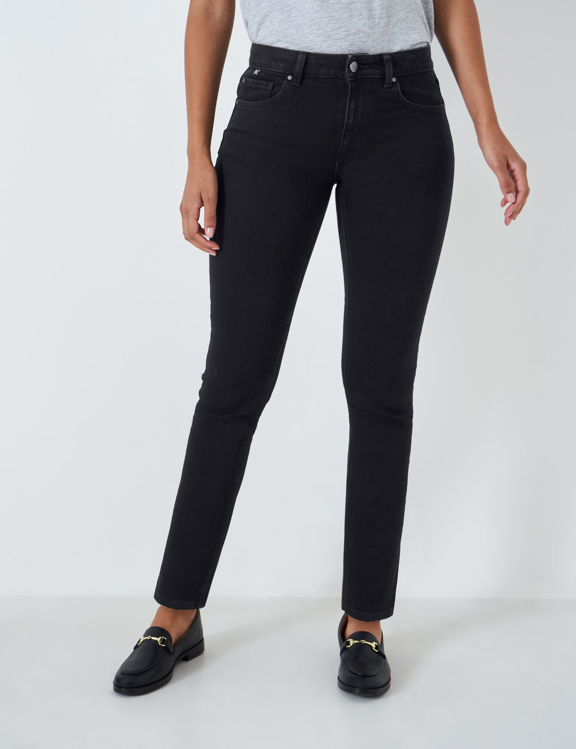 Crew Clothing Women's Mid Rise Straight Leg Jeans - 14REG - Black, Black