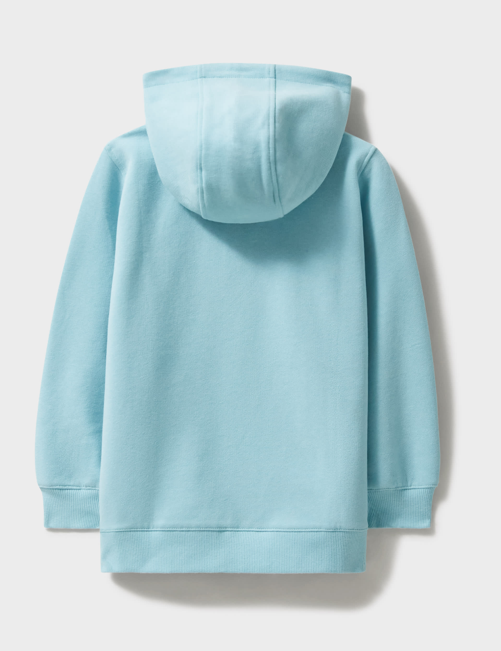 Crew Clothing Girls Cotton Rich Frill Pocket Zip Hoodie (3-12 Yrs) - 3-4 Y - Light Blue, Light Blue