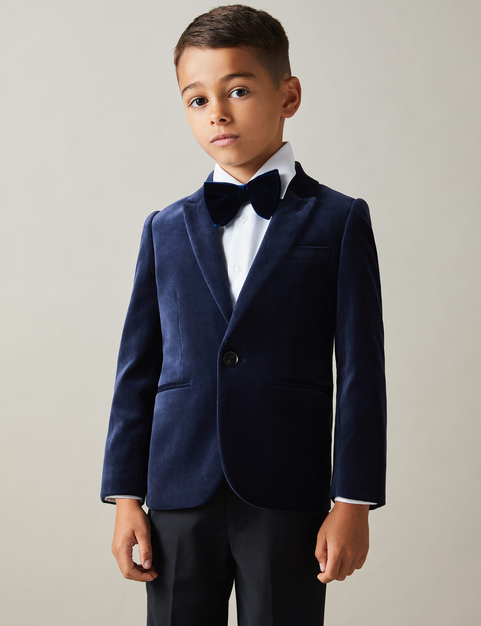 Reiss Boys Velvet Blazer (3-14 Yrs) - 4-5 Y - Blue, Blue