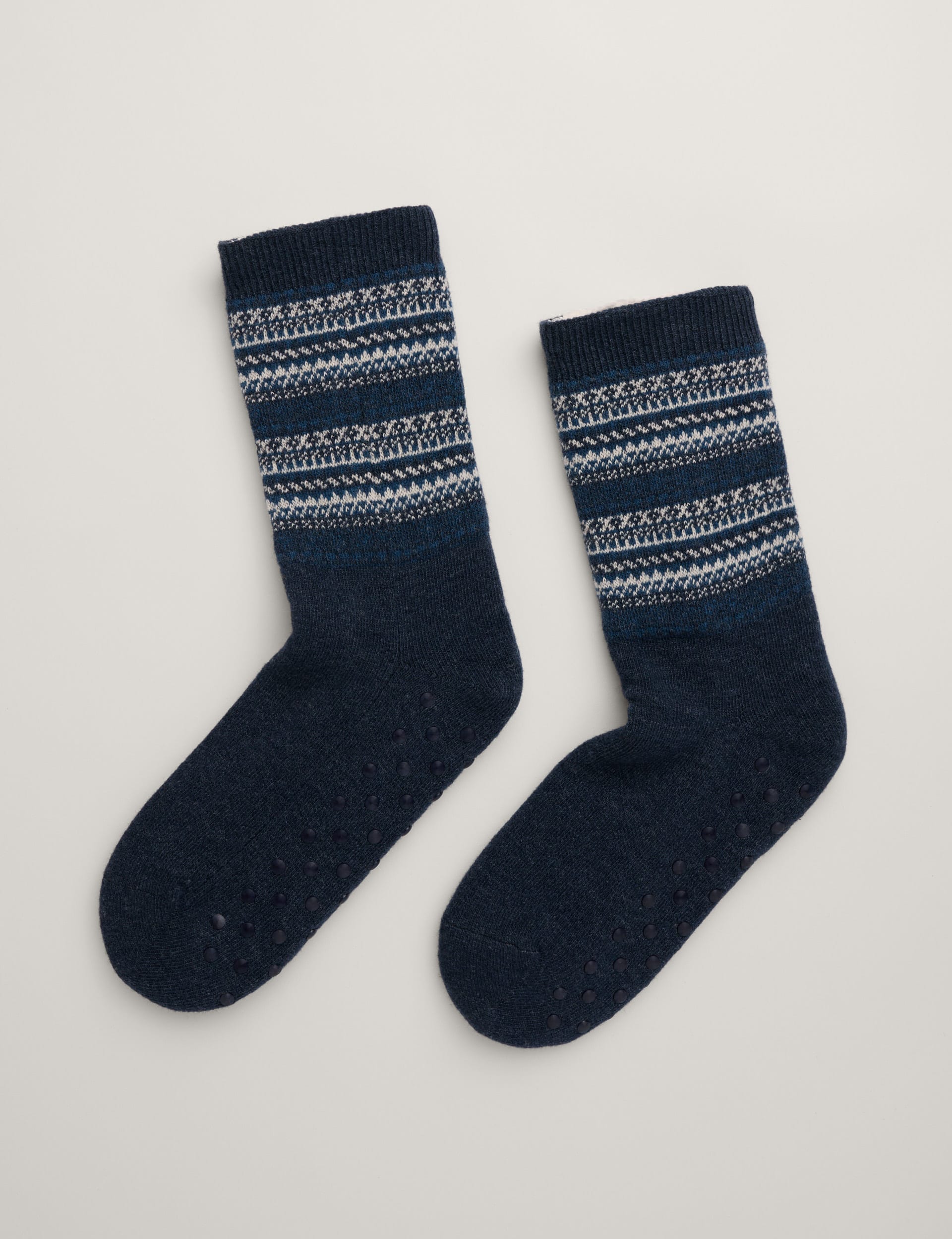 Seasalt Cornwall Men's Novelty Lambswool Rich Socks - one size - Navy Mix, Navy Mix