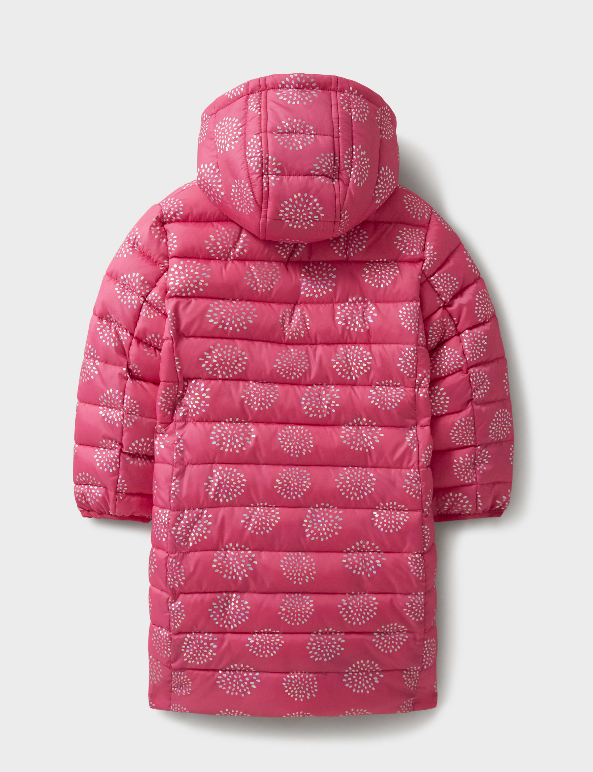 Crew Clothing Girls Lightweight Printed Longline Coat (3-12 Yrs) - 4-5 Y - Pink, Pink