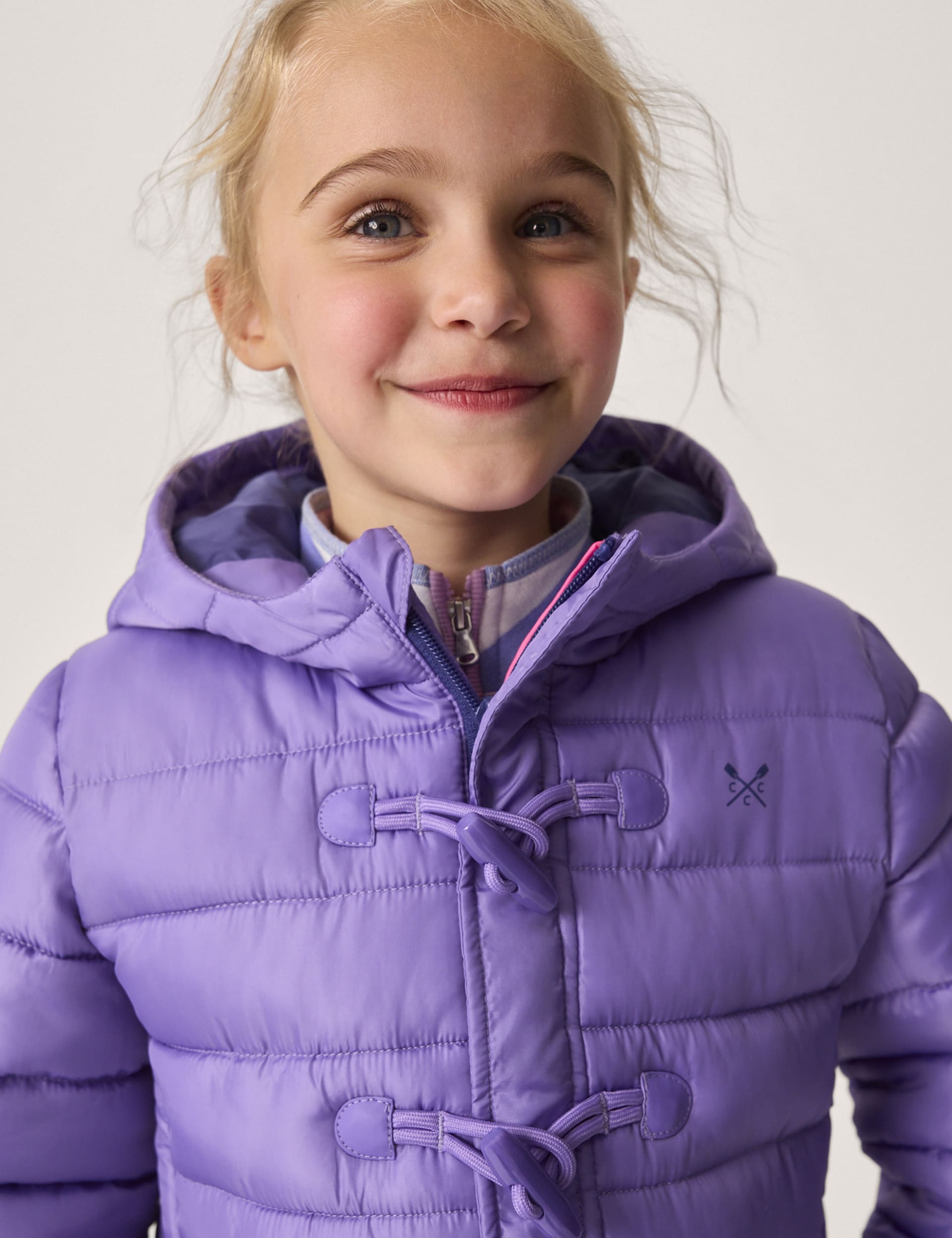 Crew Clothing Girls Quilted Longline Puffer Jacket (3-12 Yrs) - 4-5 Y - Lilac, Lilac