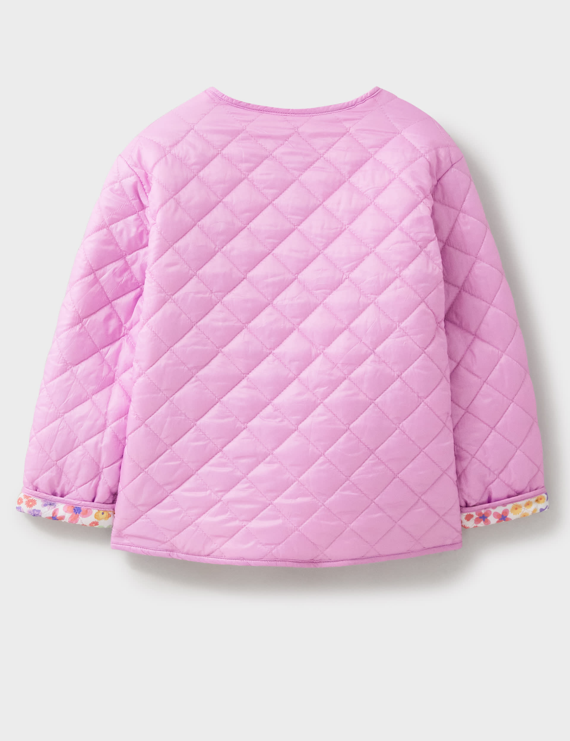 Crew Clothing Girls Floral Quilted Jacket (3-12 Yrs) - 8-9 Y - Light Pink Mix, Light Pink Mix