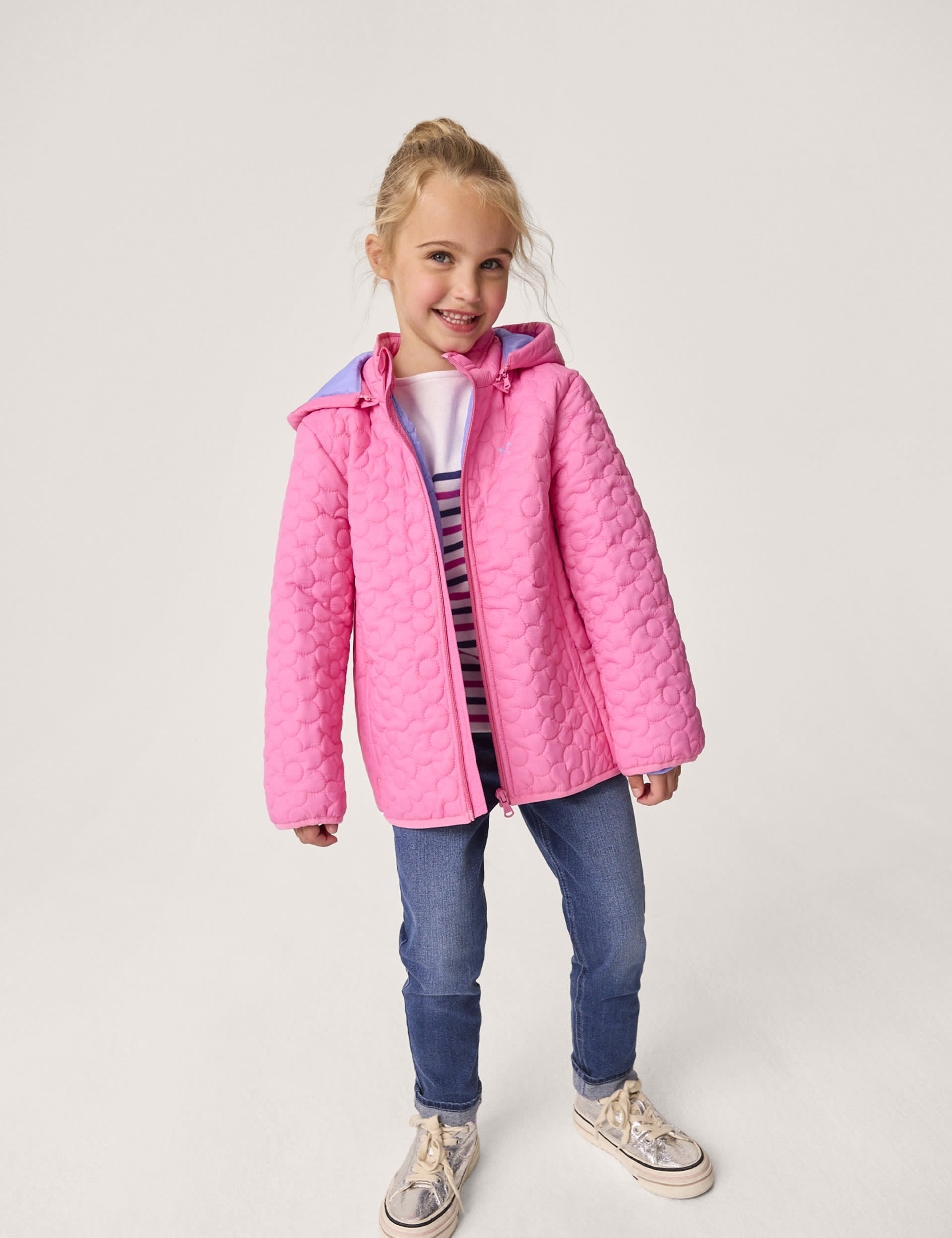 Crew Clothing Girls Lightweight Quilted Jacket (3-12 Yrs) - 6-7 Y - Pink Mix, Pink Mix