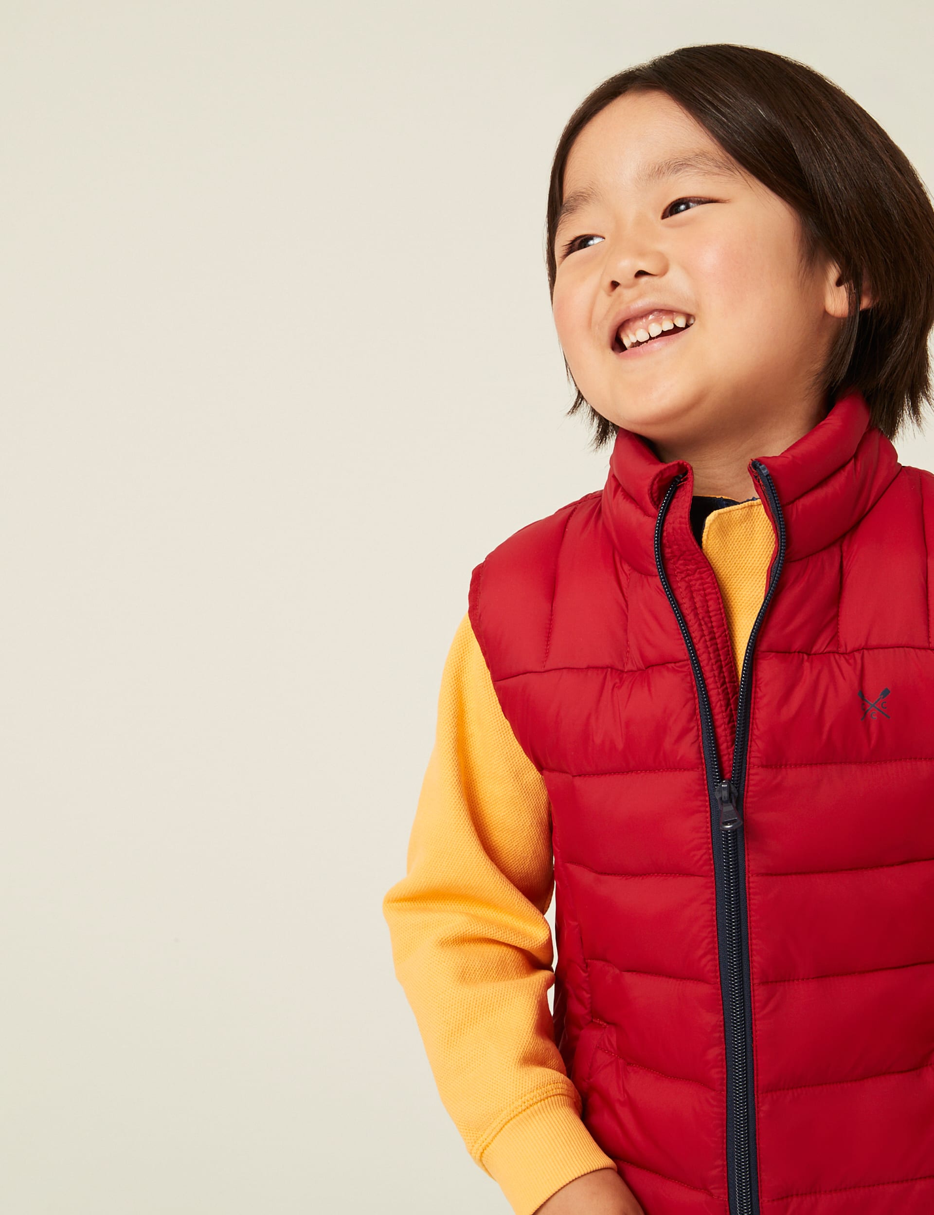 Crew Clothing Boys Gilet (3-12 Yrs) - 7-8 Y - Medium Red, Green,Medium Red