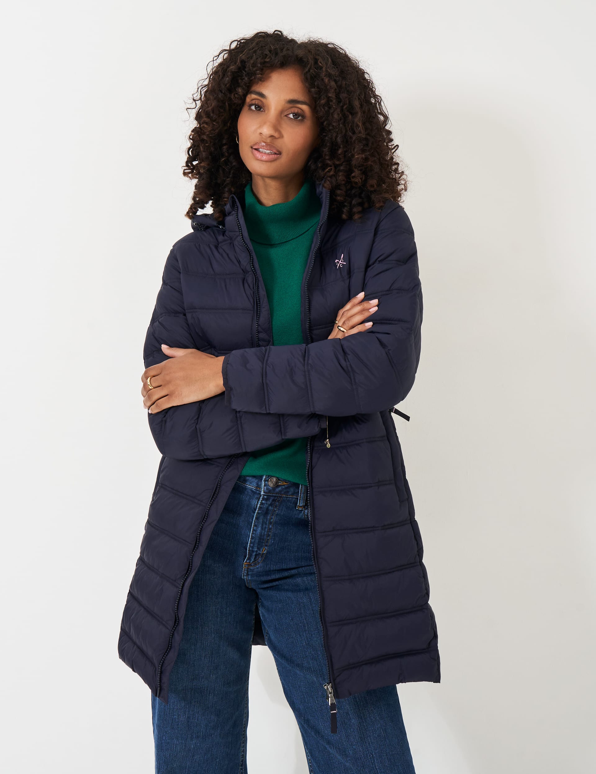 Crew Clothing Women's Lightweight Padded Coat - 14 - Navy, Navy