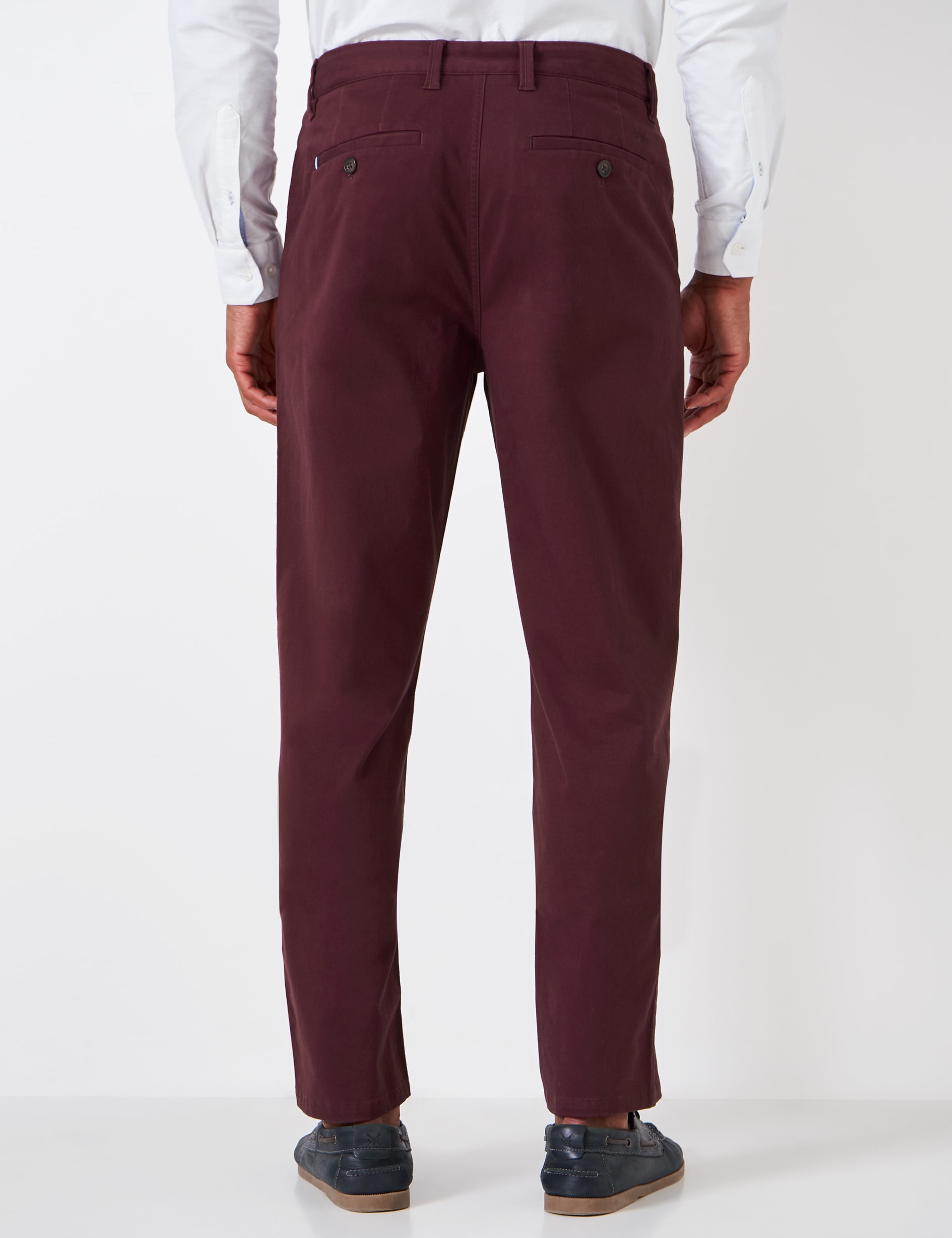 Crew Clothing Men's Regular Fit 5 Pocket Chinos - 32REG - Burgundy, Medium Blue,Burgundy