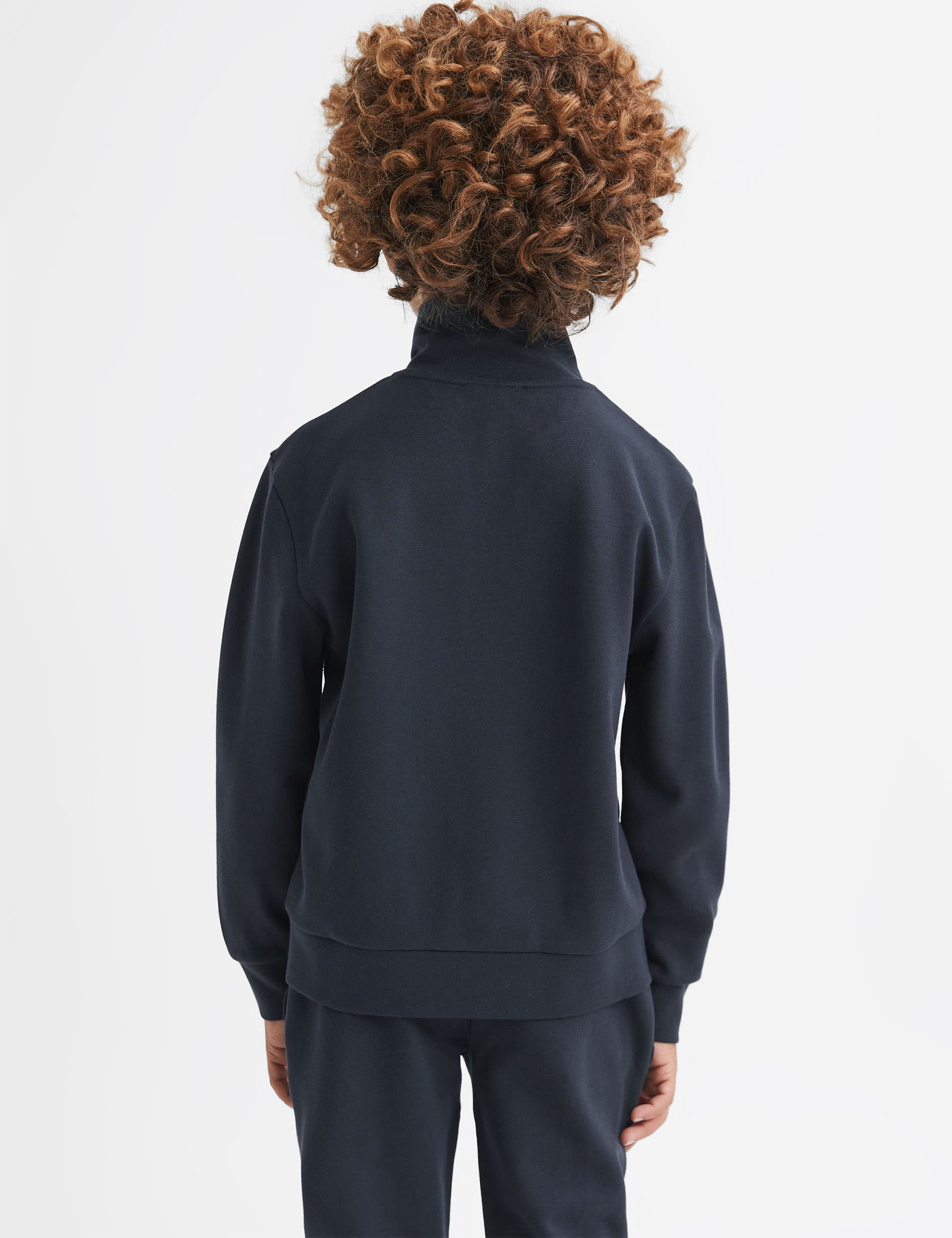 Reiss Boys Half Zip Sweatshirt (3-14 Yrs) - 8-9 Y - Dark Blue, Dark Blue