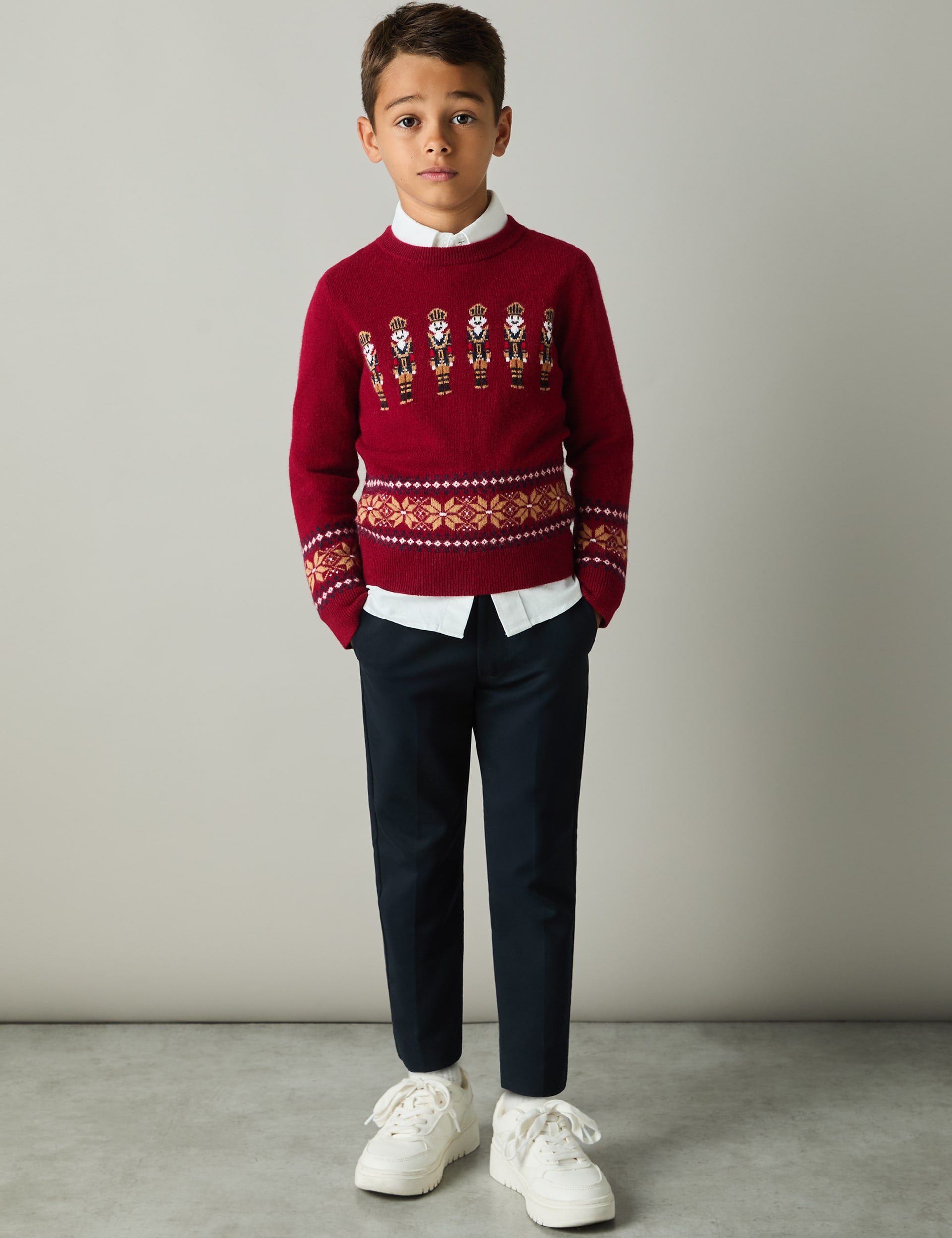 Reiss Boys Nutcracker Jumper (3-14 Yrs) - 4-5 Y - Red Mix, Red Mix