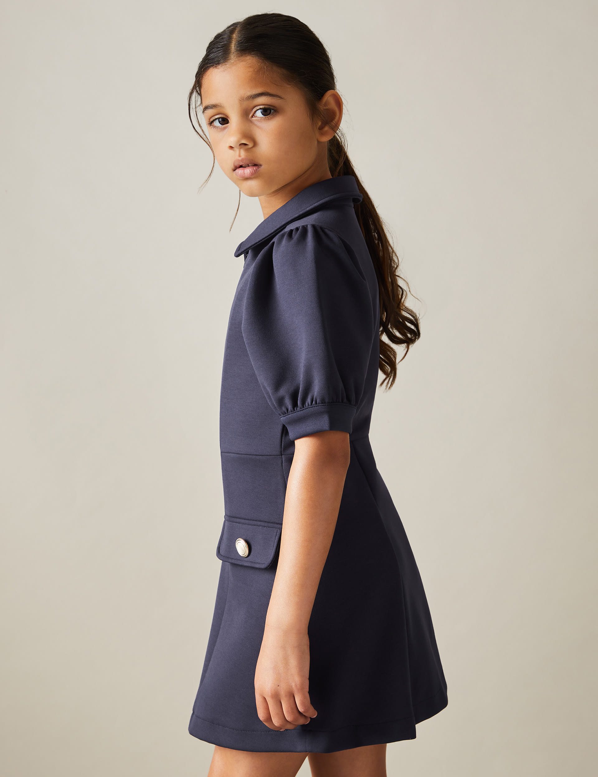 Reiss Girls Collared Dress (4-14 Yrs) - 4-5 Y - Navy, Navy