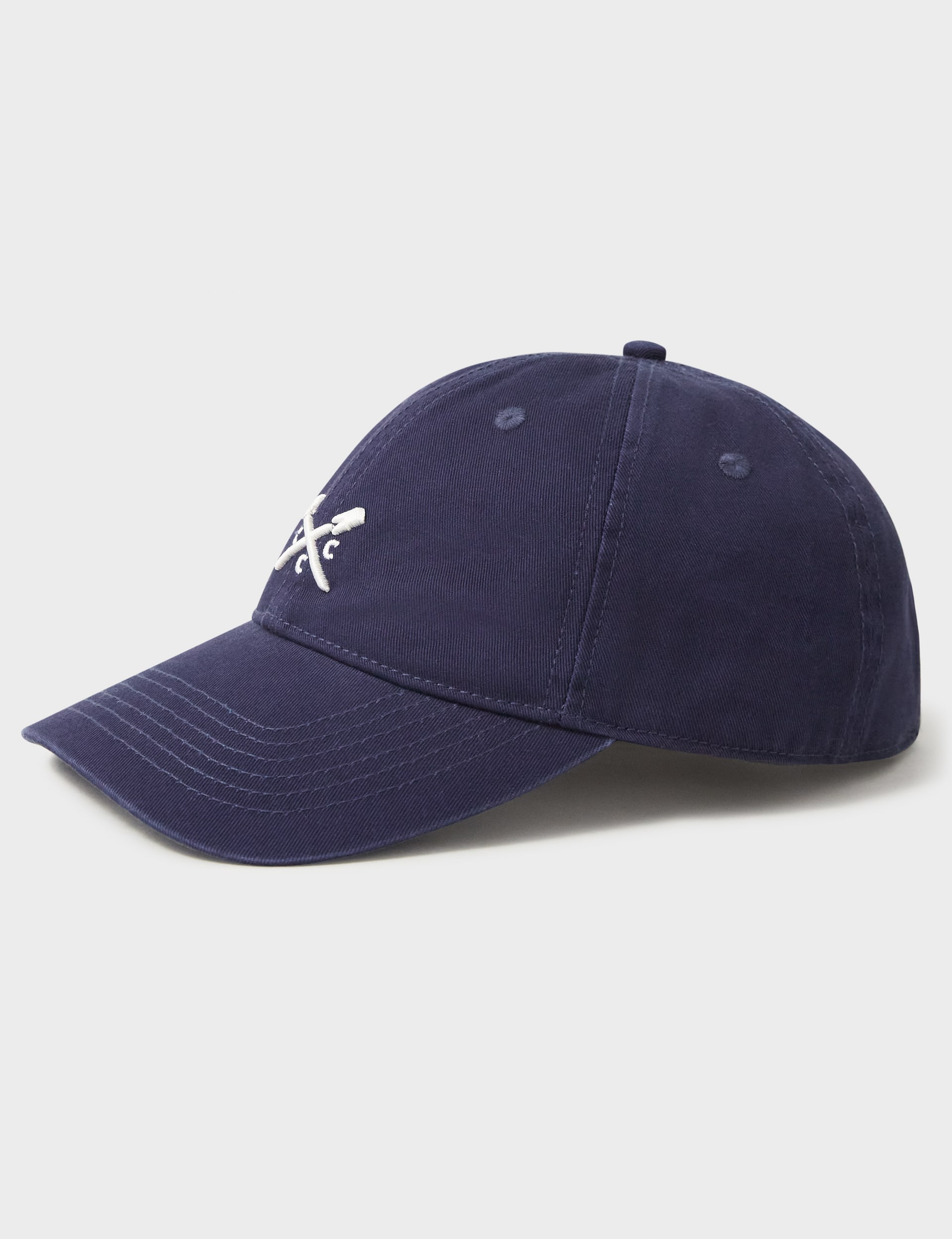 Crew Clothing Men's Pure Cotton Embroidered Baseball Cap - one size - Navy, Navy