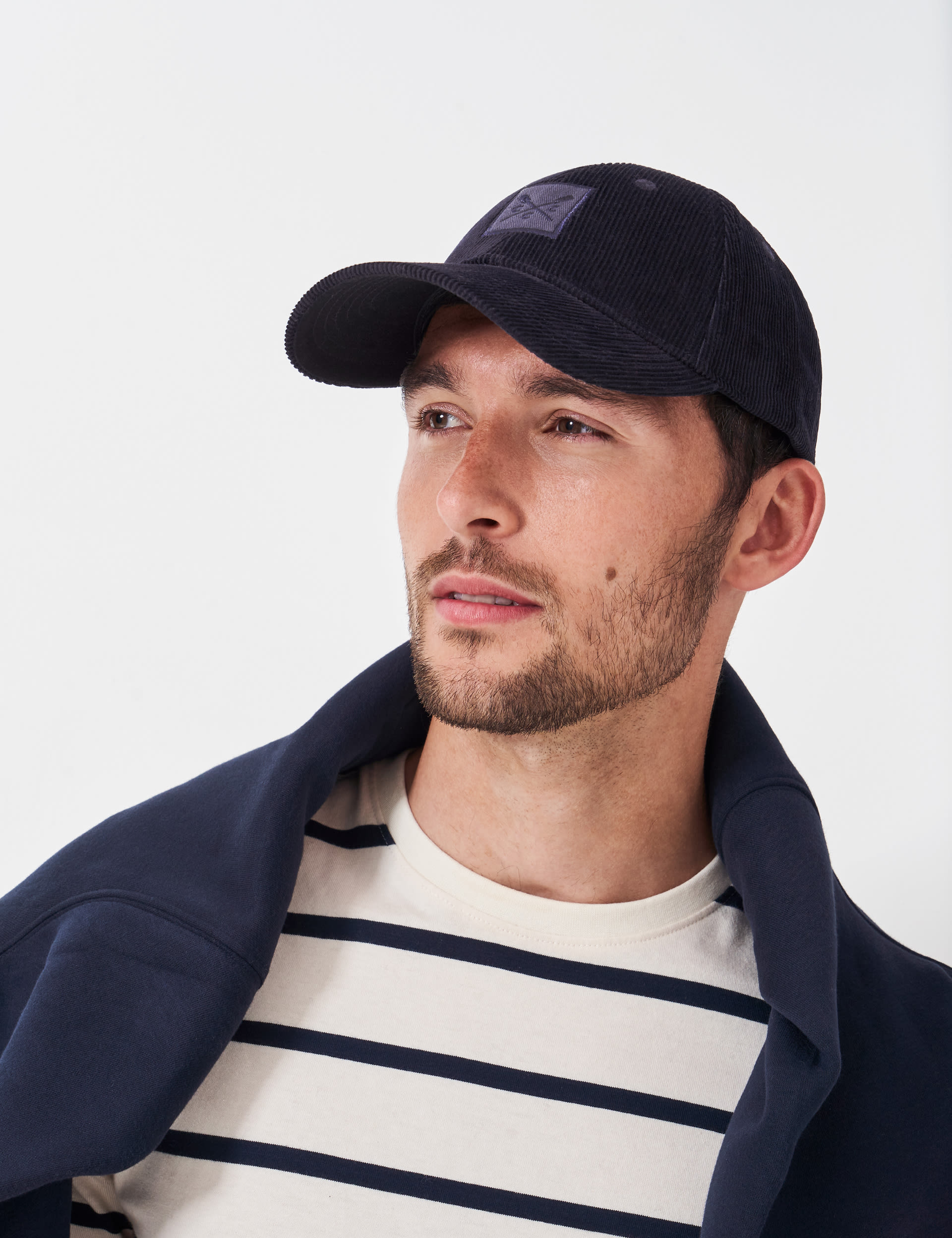 Crew Clothing Men's Pure Cotton Textured Baseball Cap - one size - Navy, Navy