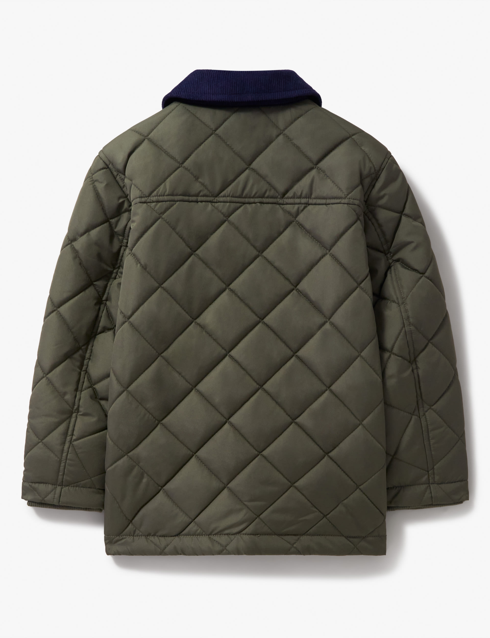 Crew Clothing Boys Cord Collar Quilted Jacket (3-11 Yrs) - 3-4 Y - Khaki, Khaki