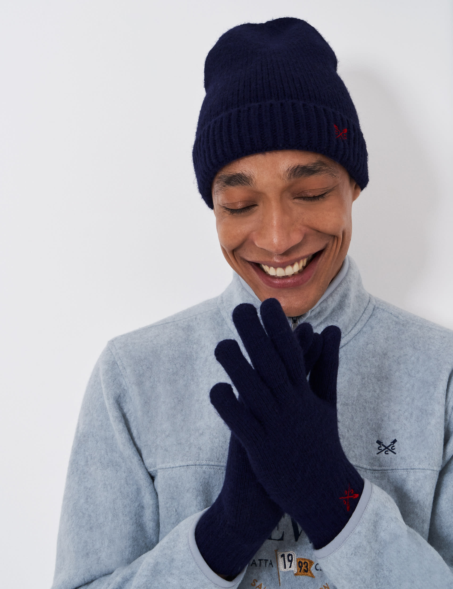 Crew Clothing Men's Knitted Gloves - one size - Navy, Navy