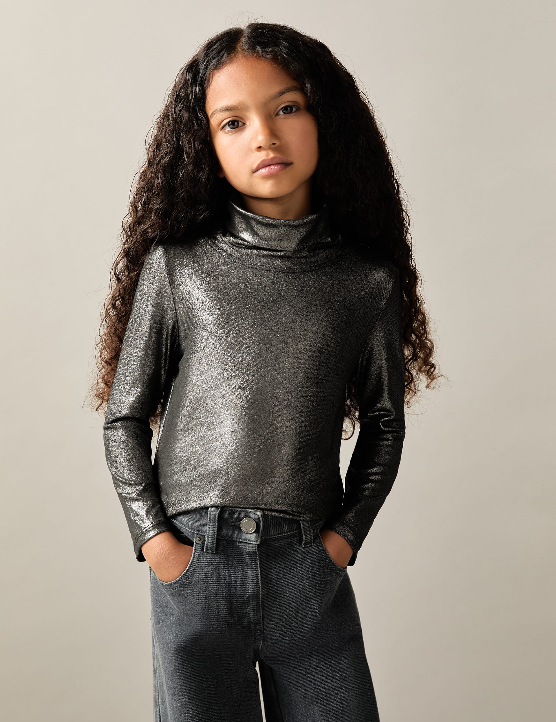 Reiss Girls Sparkly Top (4-14 Yrs) - 13-14 - Silver, Silver