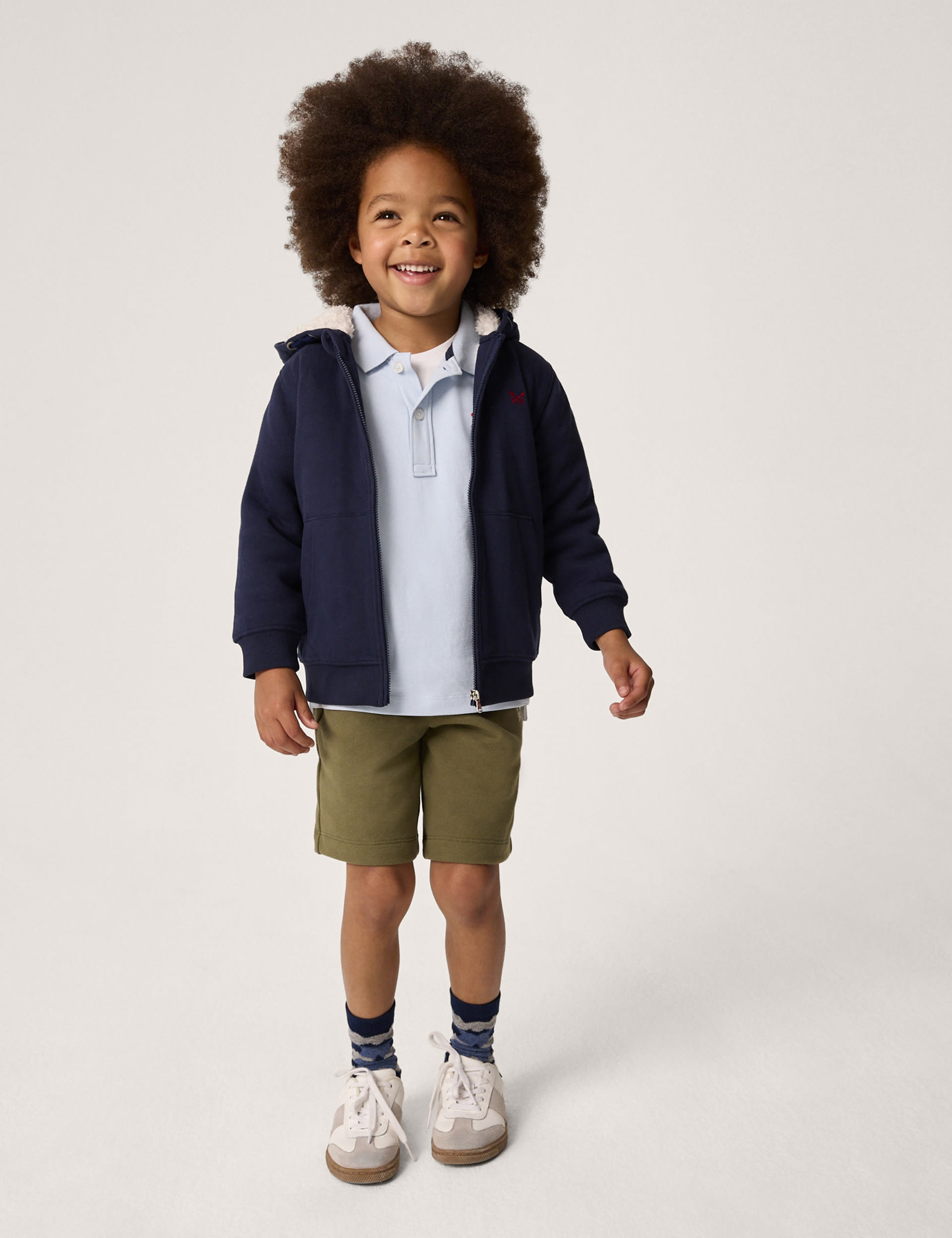 Crew Clothing Boys Pure Cotton Hoodie (3-12 Yrs) - 4-5 Y - Navy, Green,Navy