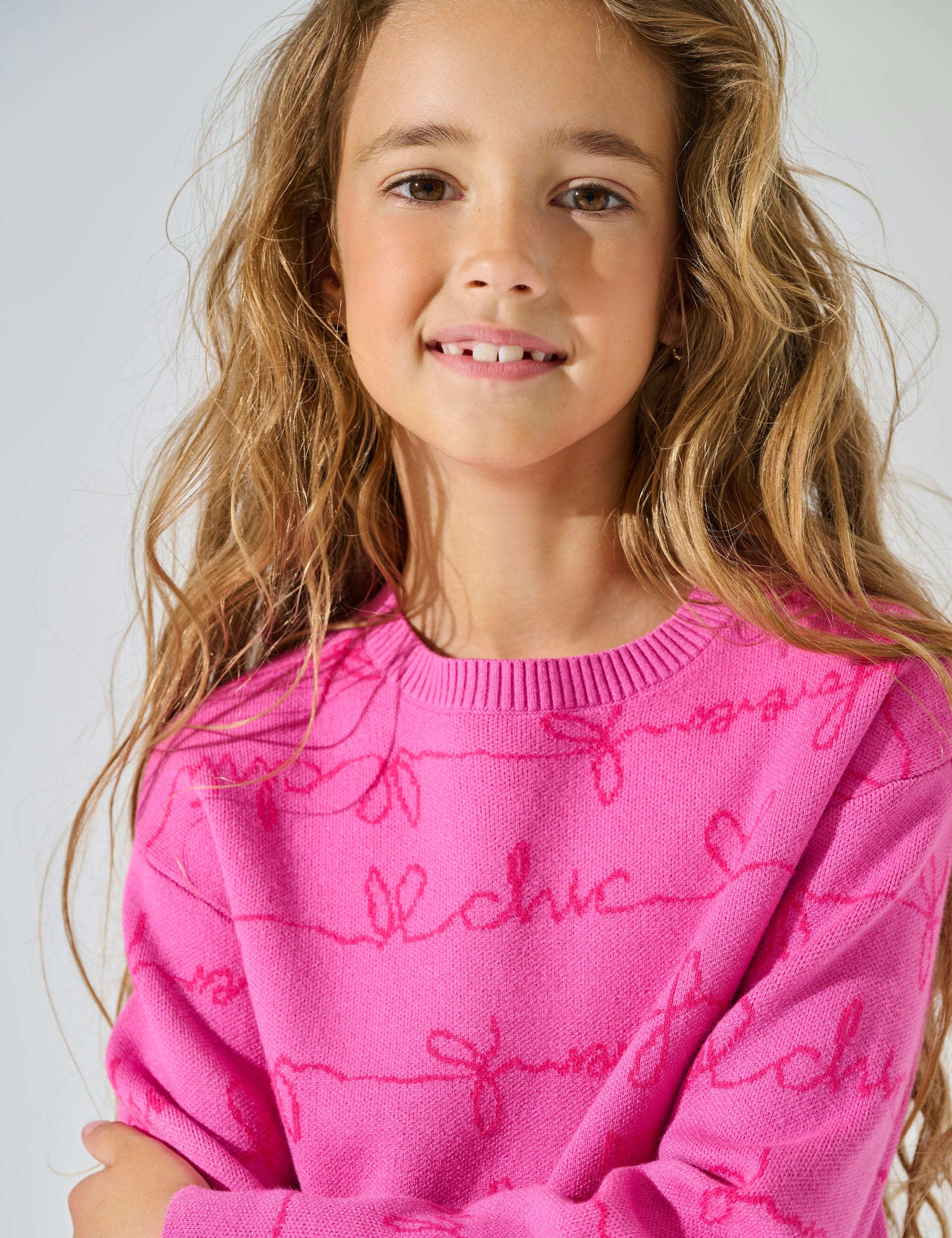 Kids Only Girls Slogan Jumper (7-14 Yrs) - 13-14 - Pink, Pink