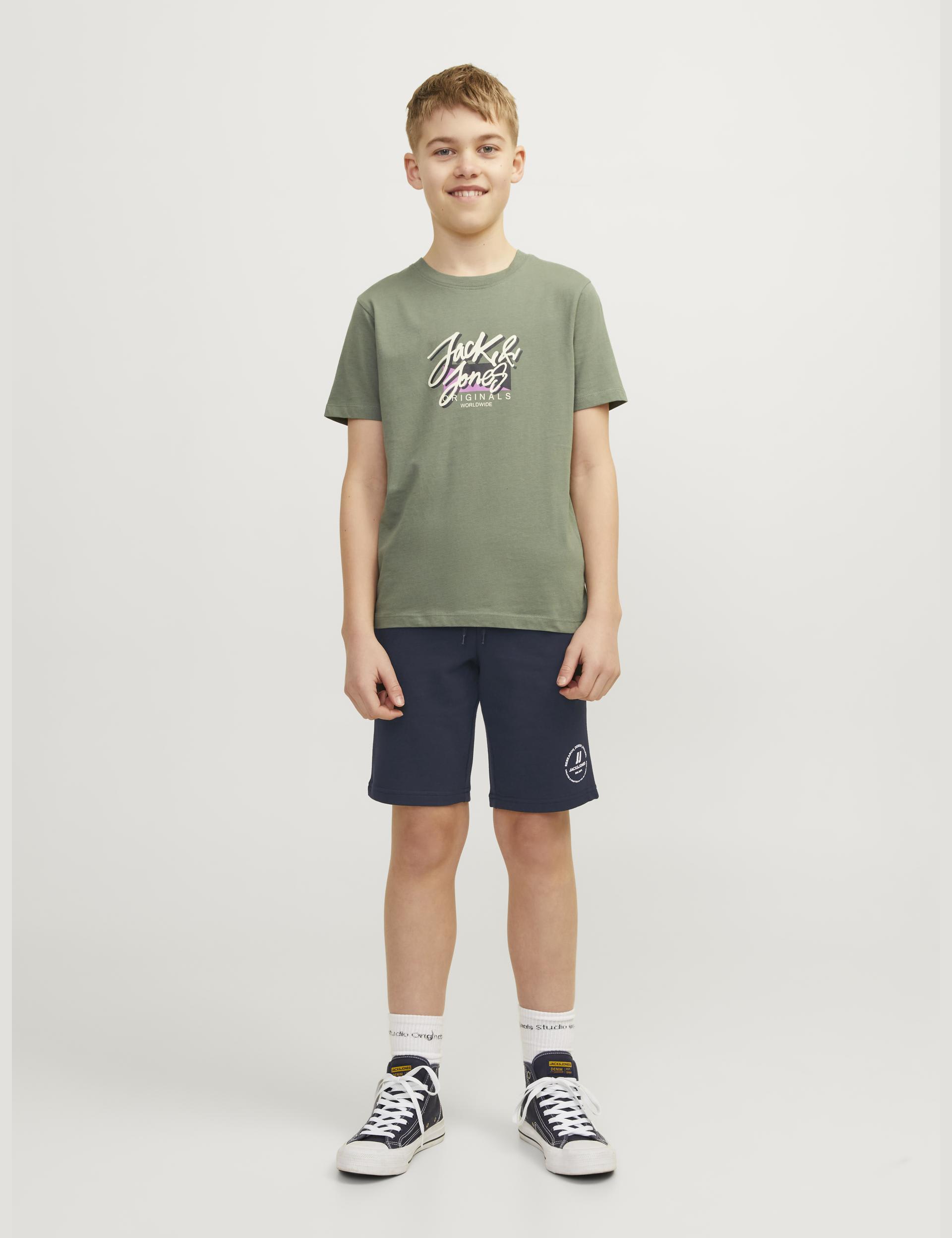 Jack & Jones Junior Boys Pure Cotton Shorts (8-16 Yrs) - 14y - Navy, Navy,Black