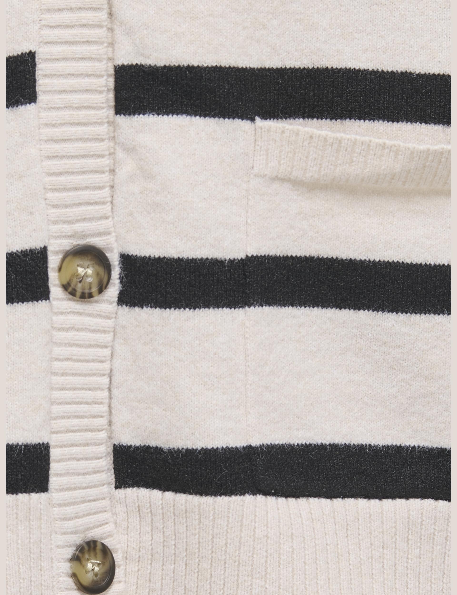 Kids Only Girls Knitted Striped Cardigan (7-14 Yrs) - 13-14 - Beige Mix, Beige Mix