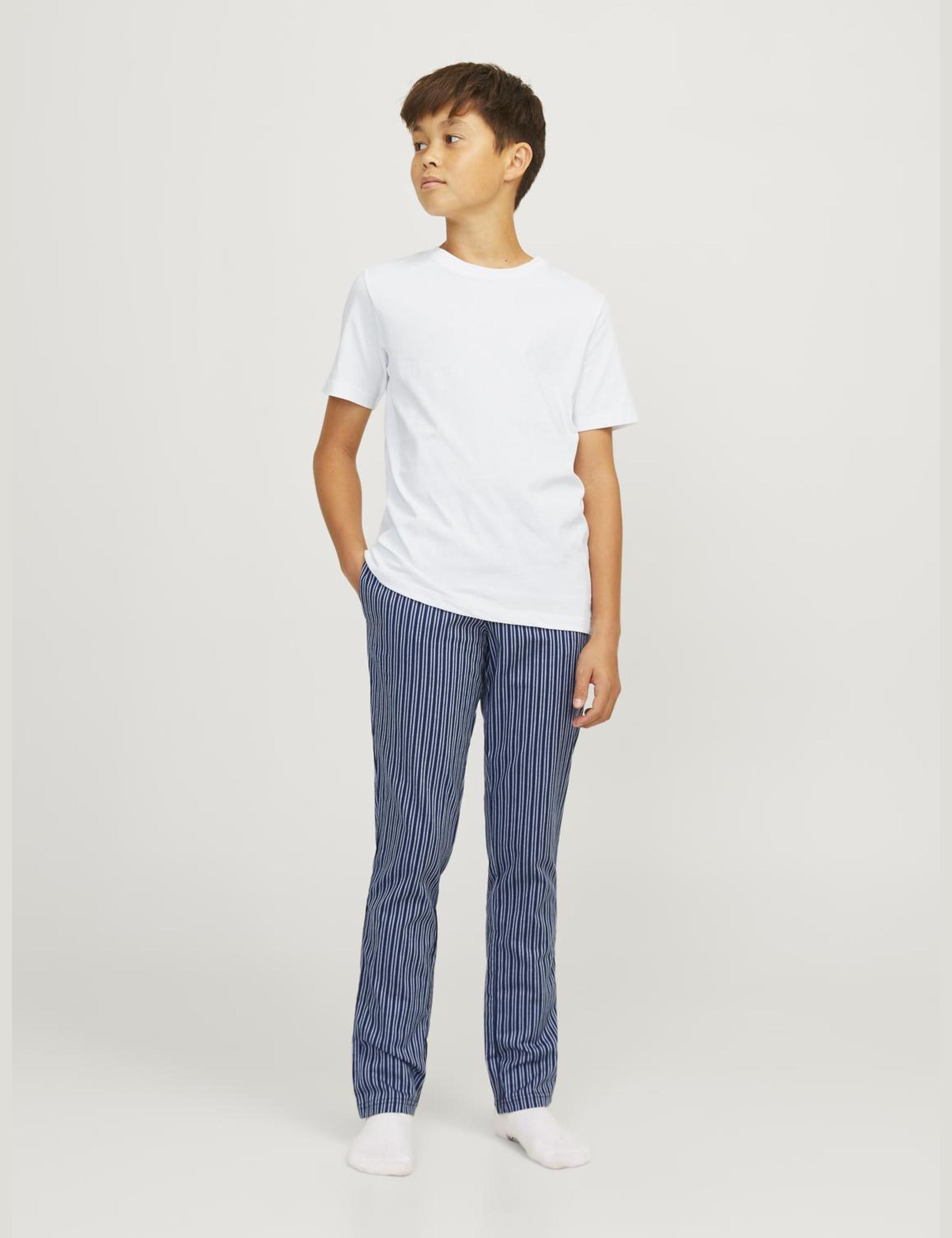 Jack & Jones Junior Boys Pure Cotton Pyjamas Gift Set (8-16 Yrs) - 8y - Blue Mix, Blue Mix,Black Mix