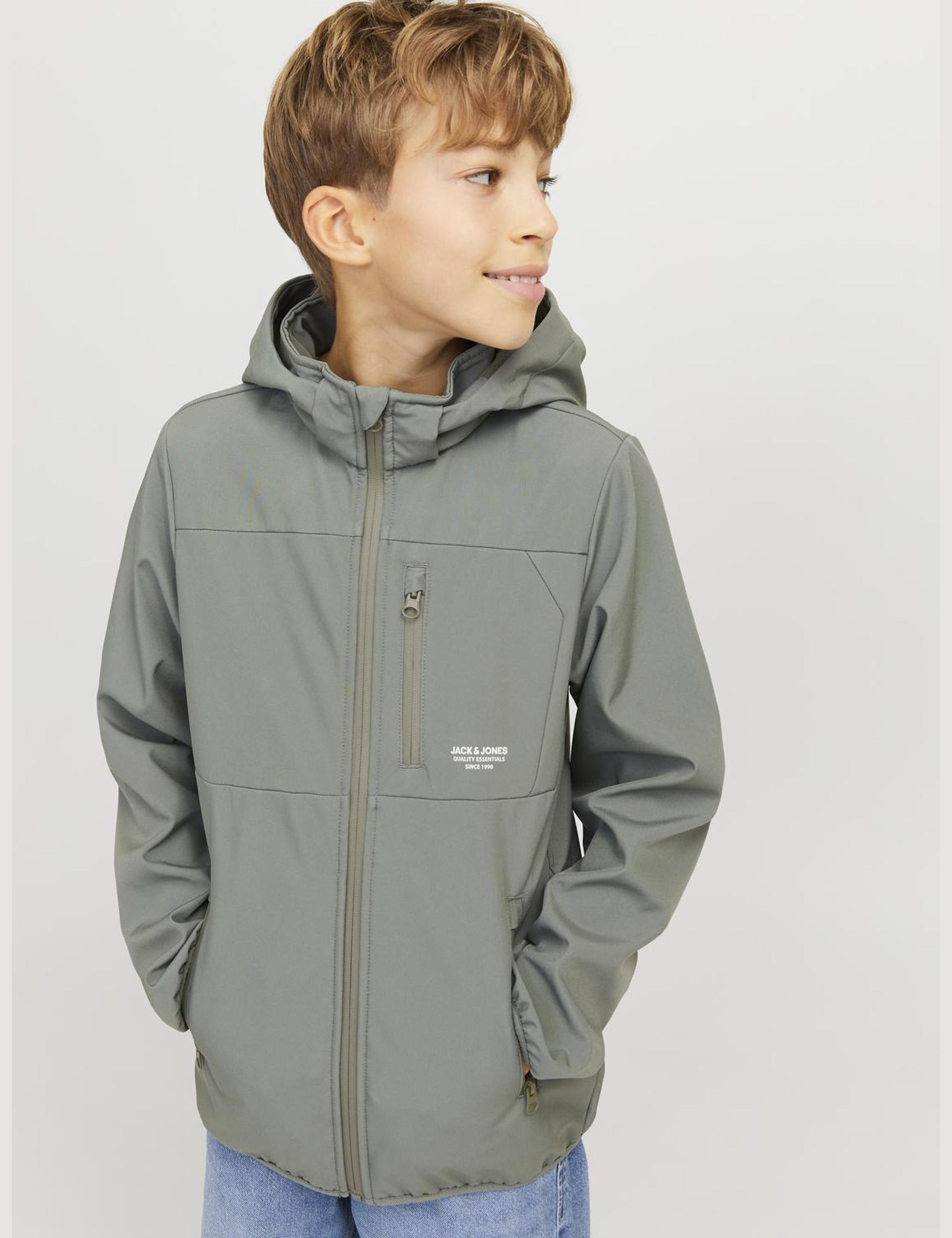 Jack & Jones Junior Boys Hooded Raincoat (8-16 Yrs) - 12y - Light Green, Light Green