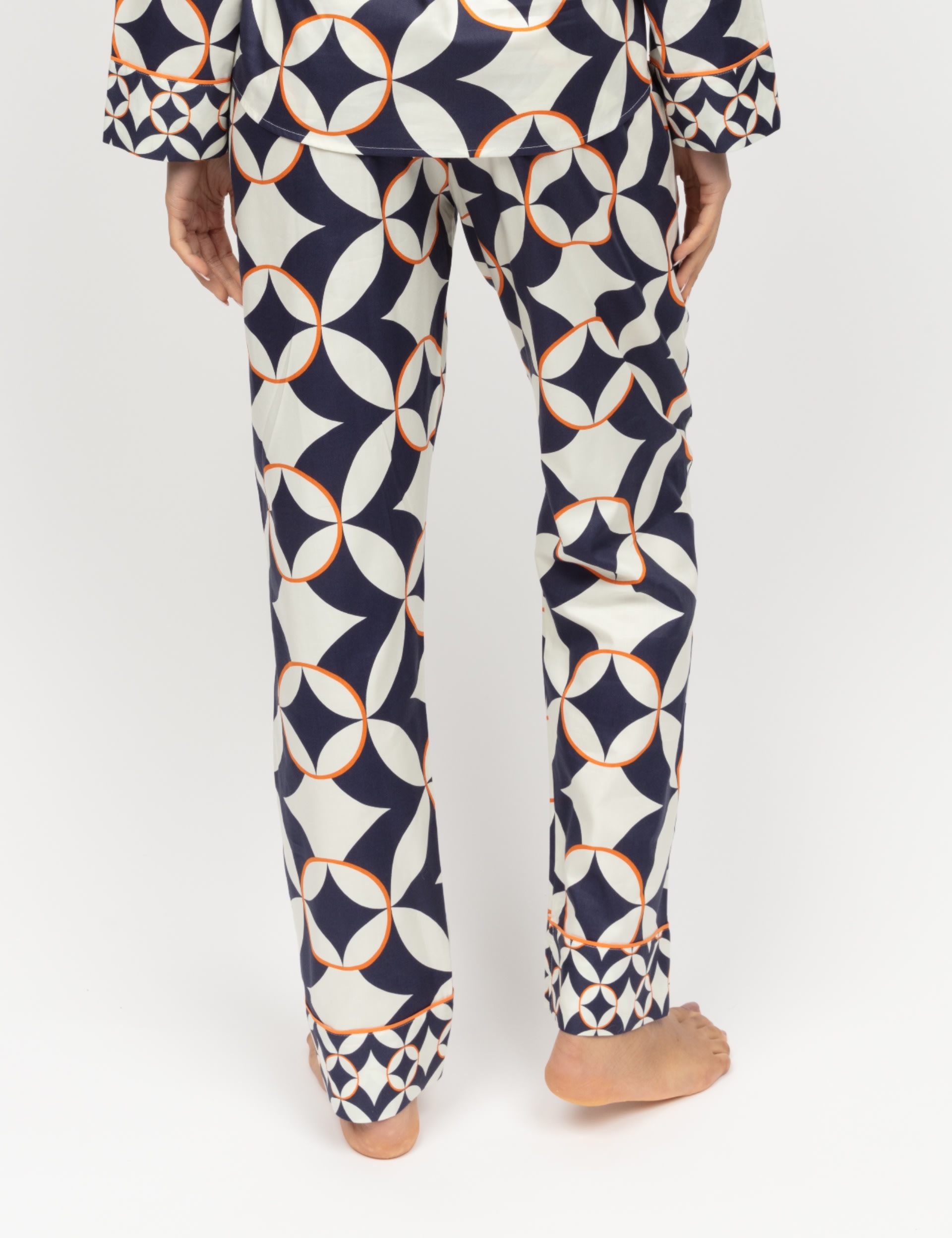 Cyberjammies Women's Cotton Modal Geometric Print Pyjama Bottoms - 6 - Navy Mix, Navy Mix