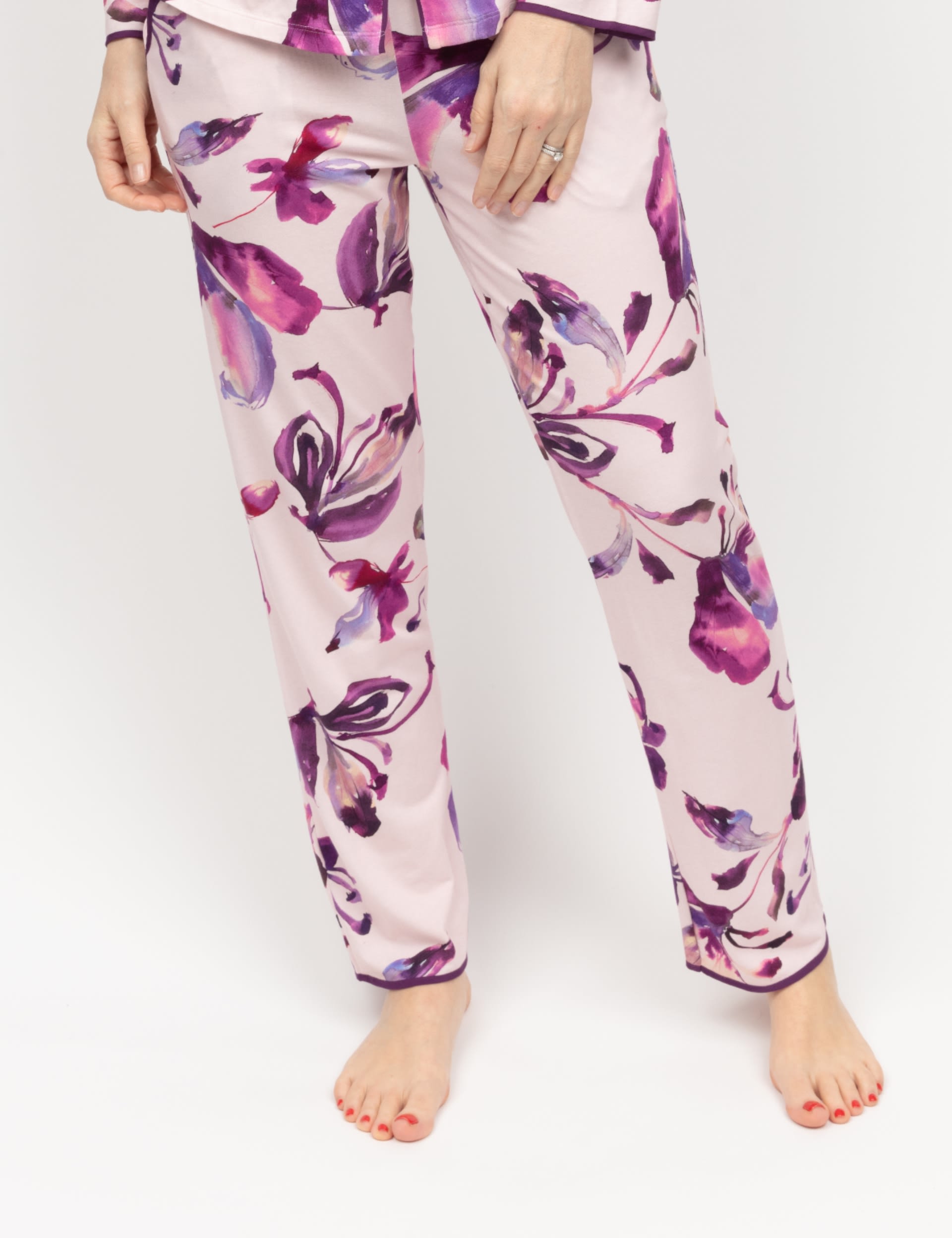 Cyberjammies Women's Cotton Modal Floral Pyjama Bottoms - 6 - Pink Mix, Pink Mix