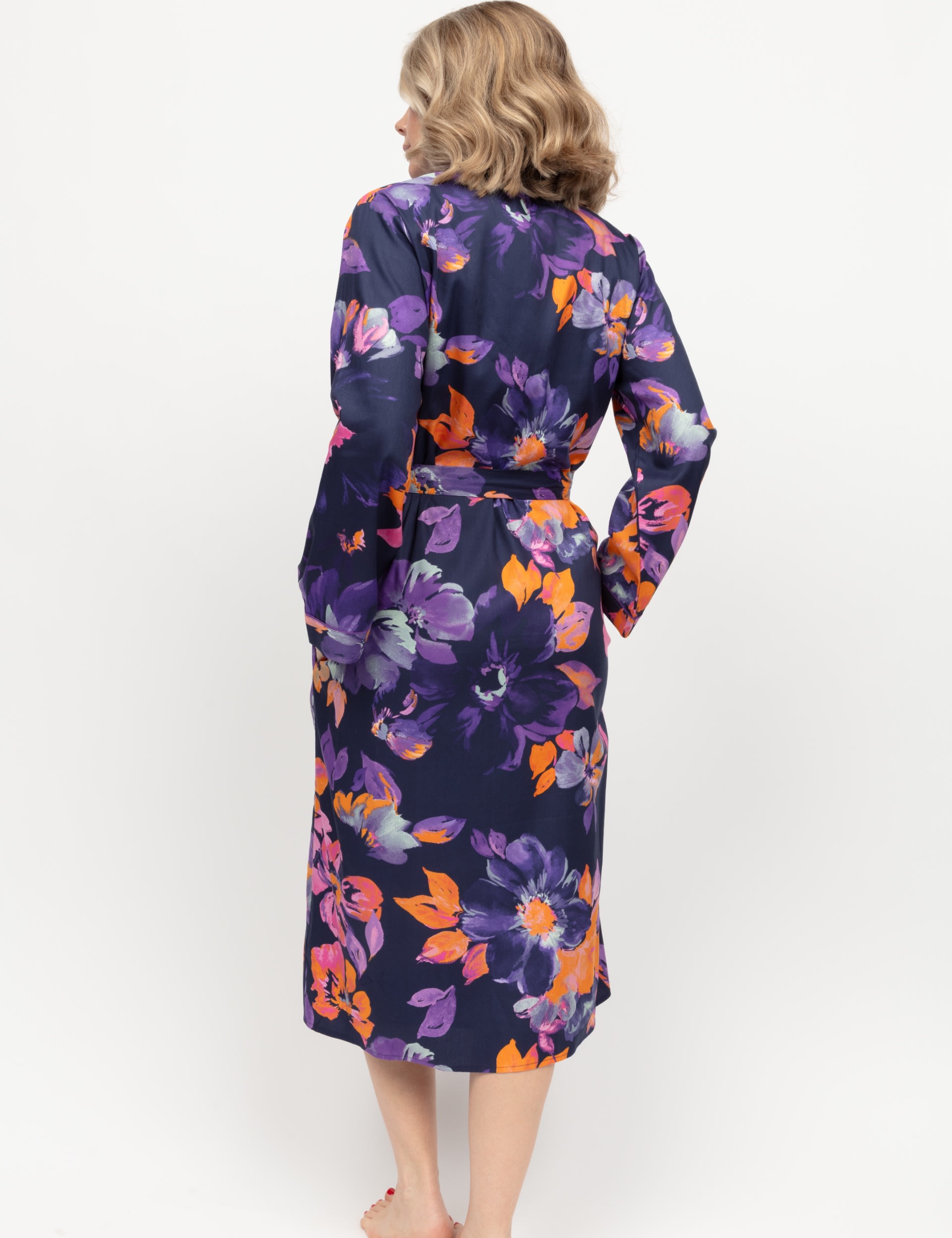 Cyberjammies Women's Floral Dressing Gown - 6 - Navy Mix, Navy Mix