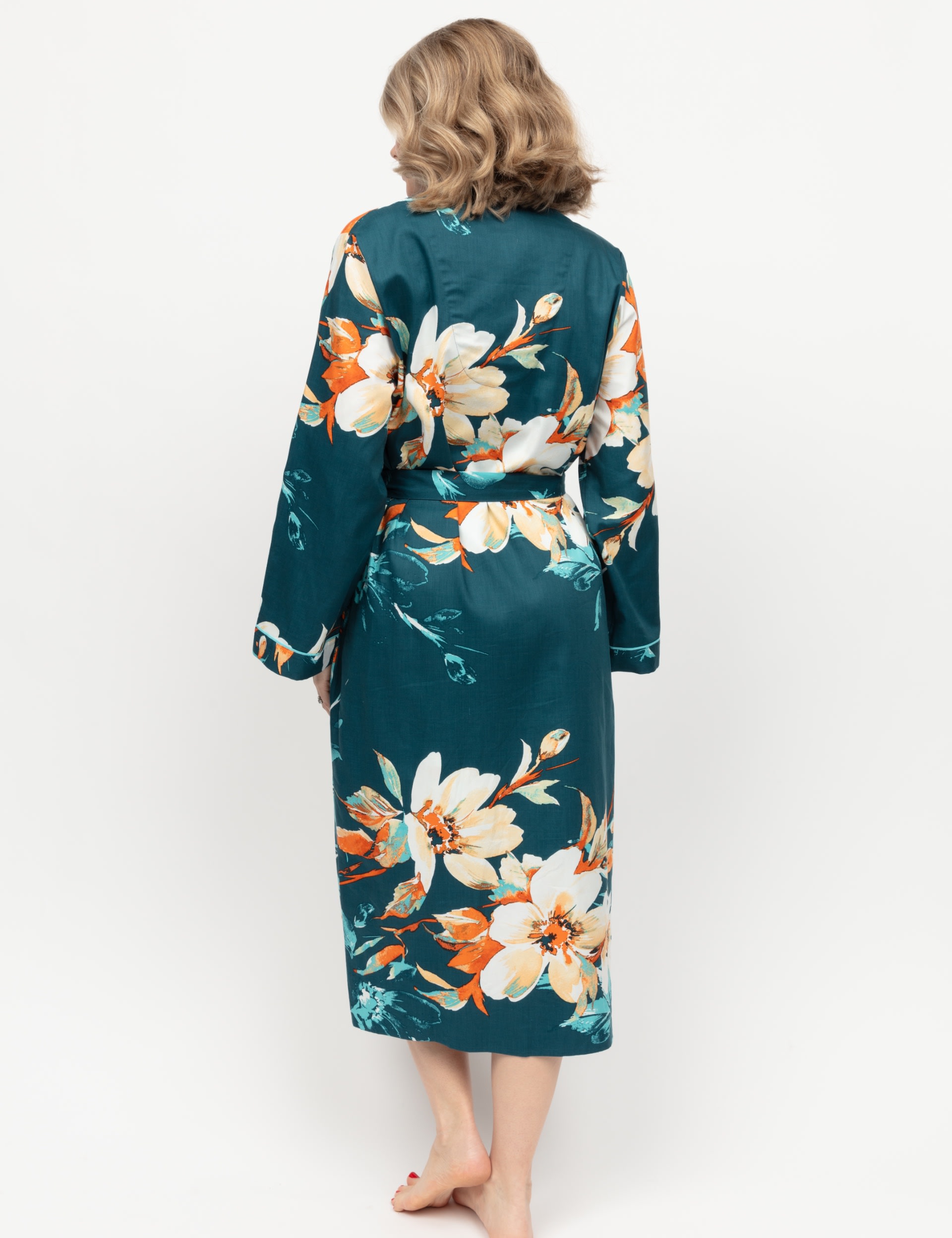 Cyberjammies Women's Floral Dressing Gown - 8 - Teal Mix, Teal Mix