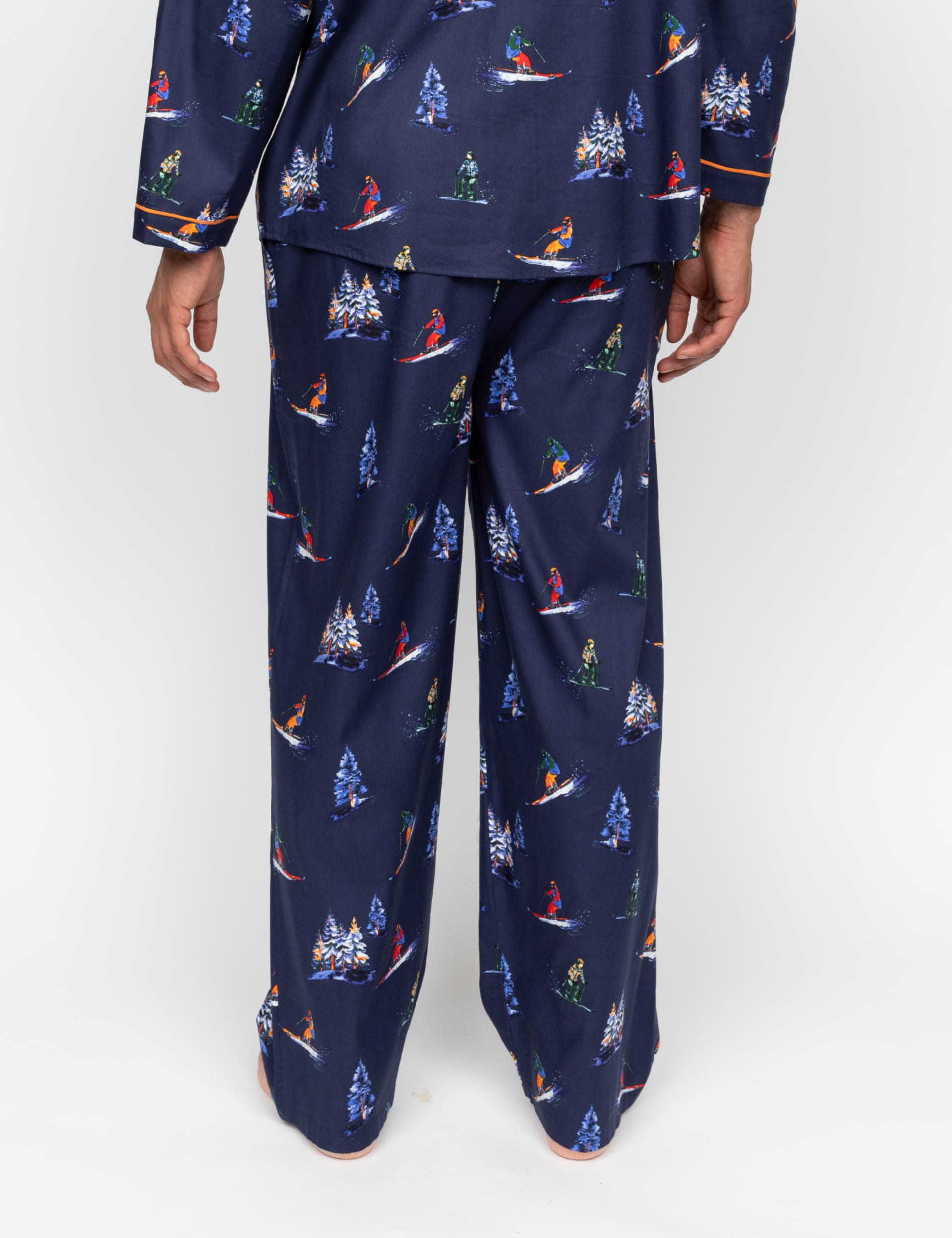 Cyberjammies Men's Cotton Modal Blend Ski Print Pyjama Bottoms - Navy Mix, Navy Mix