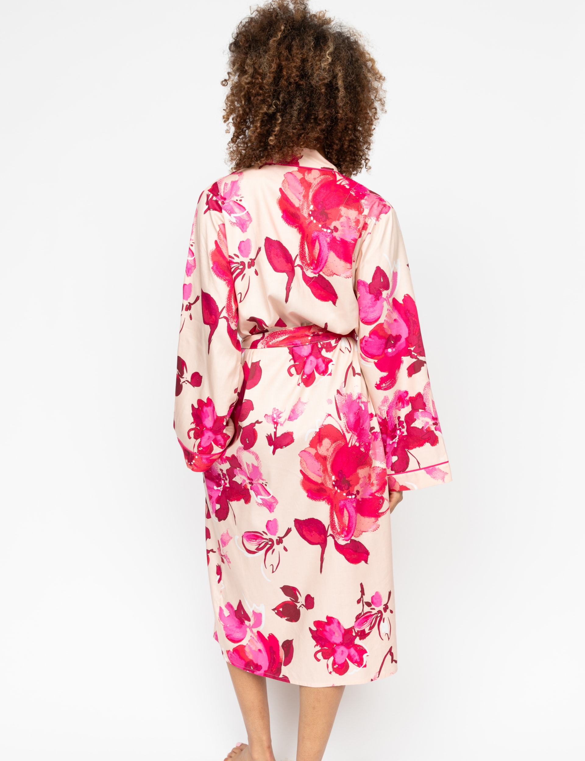 Cyberjammies Women's Cotton Modal Floral Dressing Gown - 12 - Pink Mix, Pink Mix