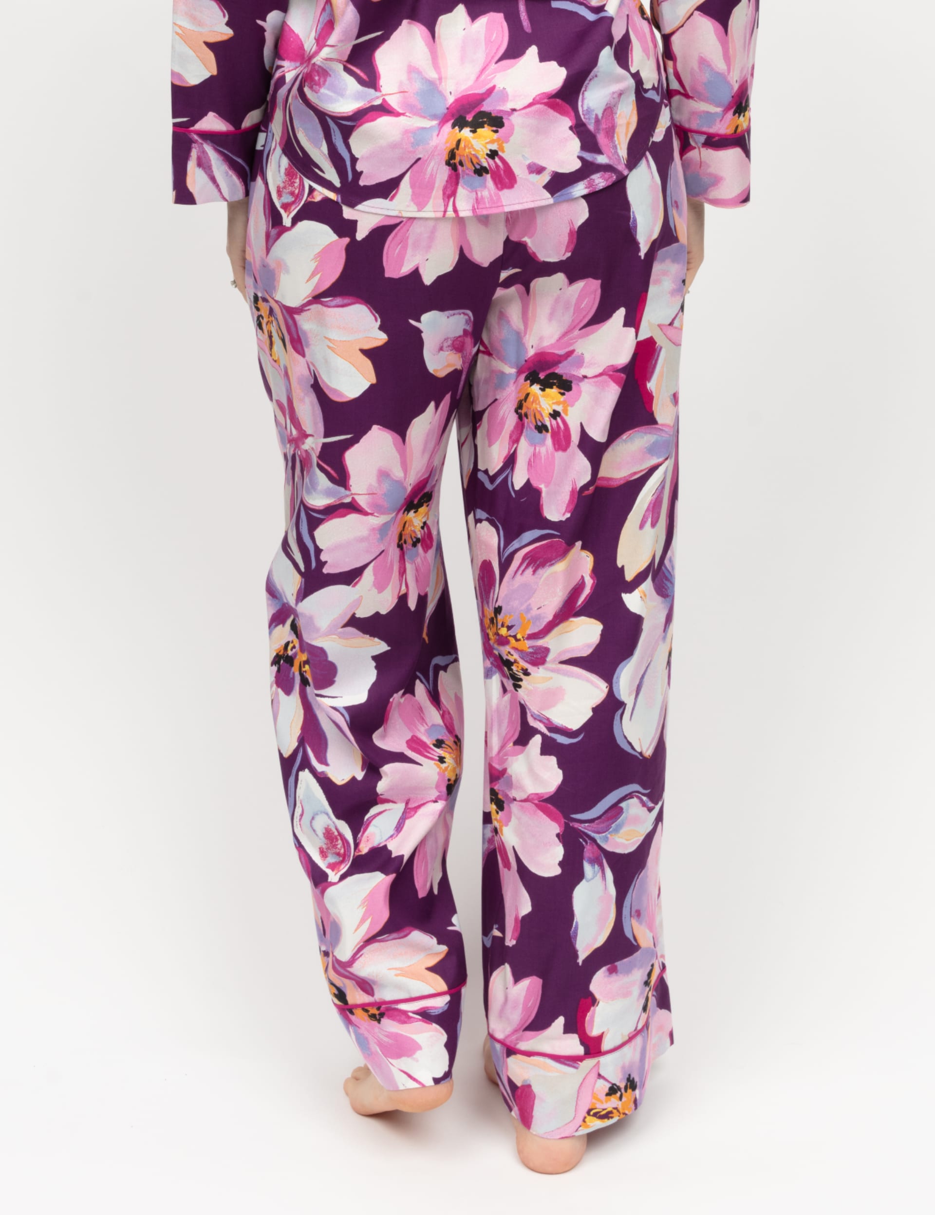 Cyberjammies Women's Cotton Rich Floral Pyjama Bottoms - 8 - Purple Mix, Purple Mix