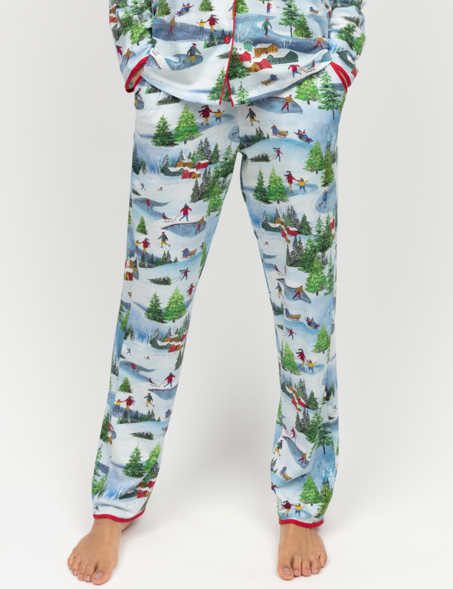 Cyberjammies Women's Family Winter Print Pyjama Bottoms - 16 - White Mix, White Mix