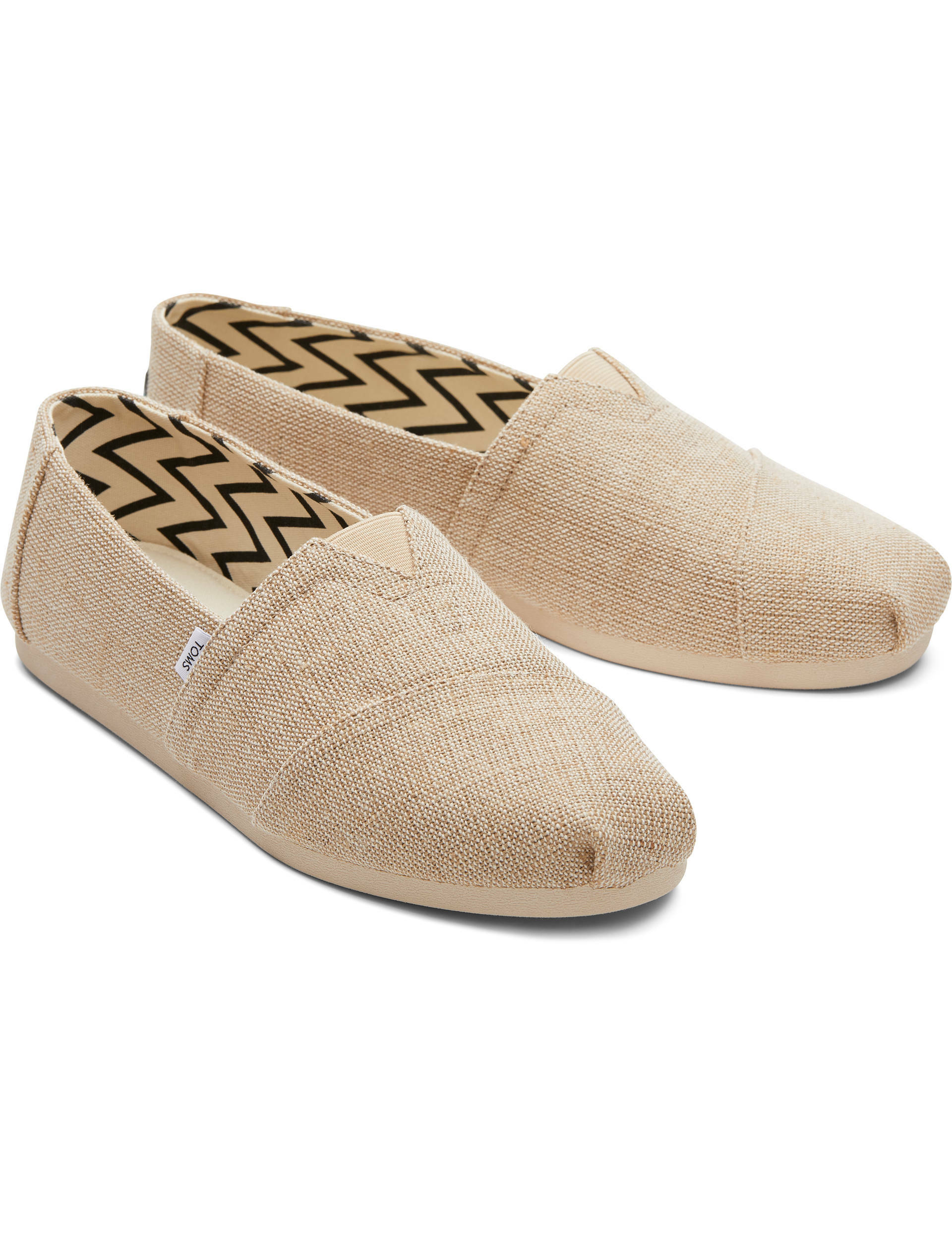 Toms Men's Canvas Slip-On Espadrilles - 8 - Natural, Natural