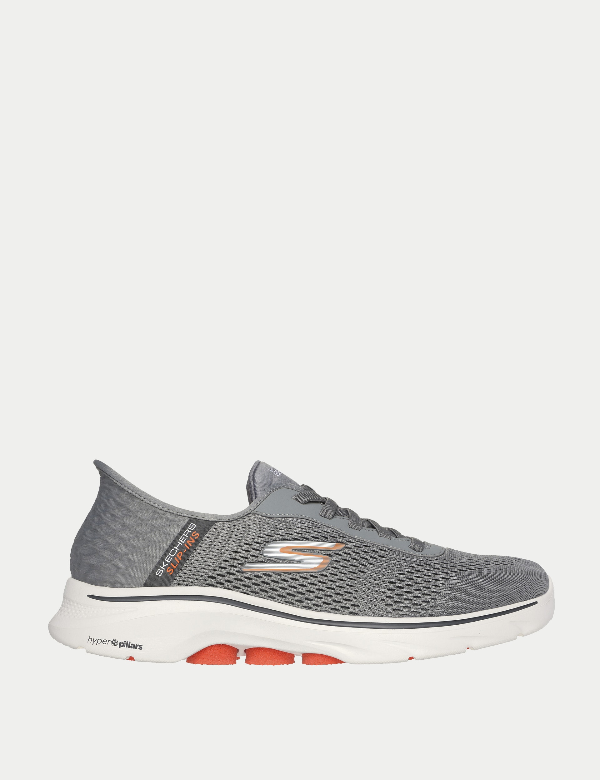 Skechers Men's Go Walk 7 Free Hand Slip-ins Trainers - Grey Mix, Grey Mix,Black Mix