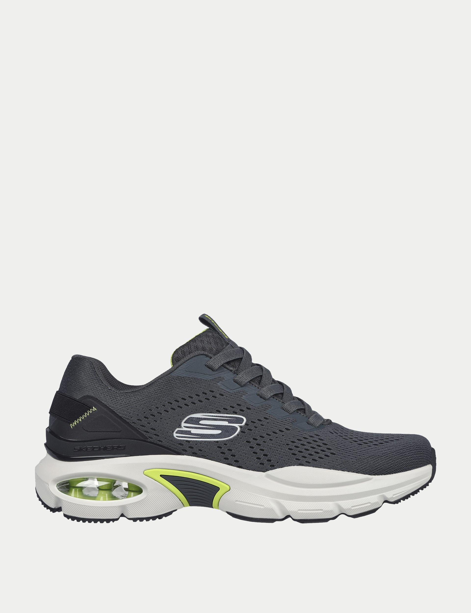 Skechers Men's Skech-Air Ventura Lace Up Trainers - 9 - Charcoal, Charcoal