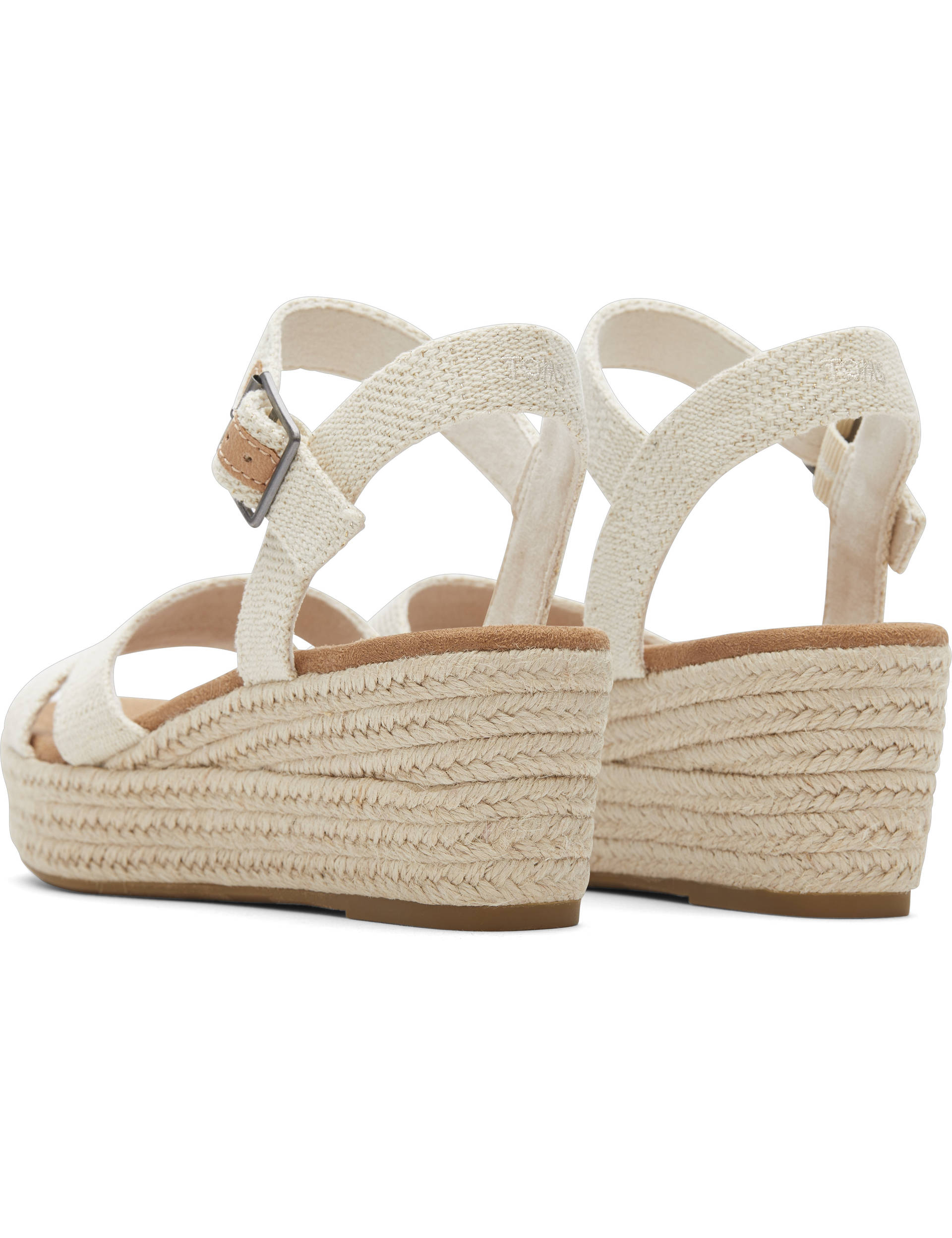 Toms Women's Ankle Strap Wedge Sandals - 8 - Natural, Natural